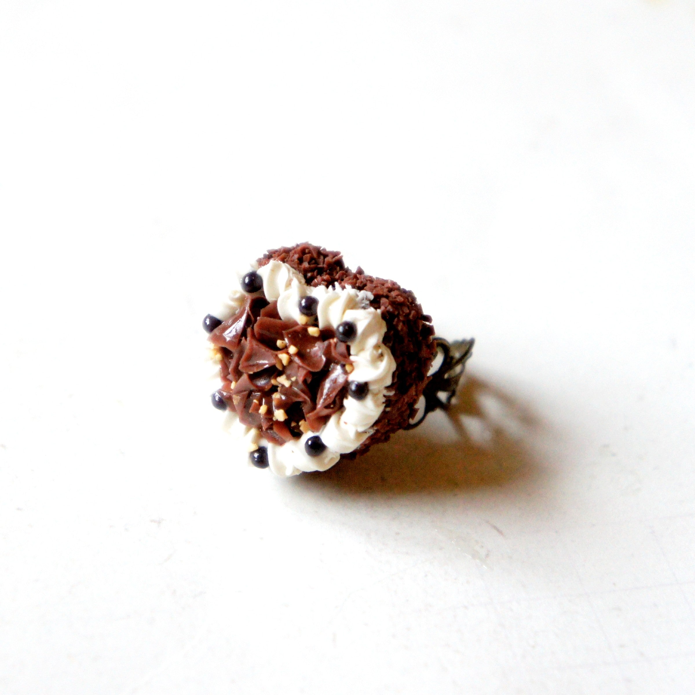 Heart Chocolate Cake Ring - Jillicious charms and accessories