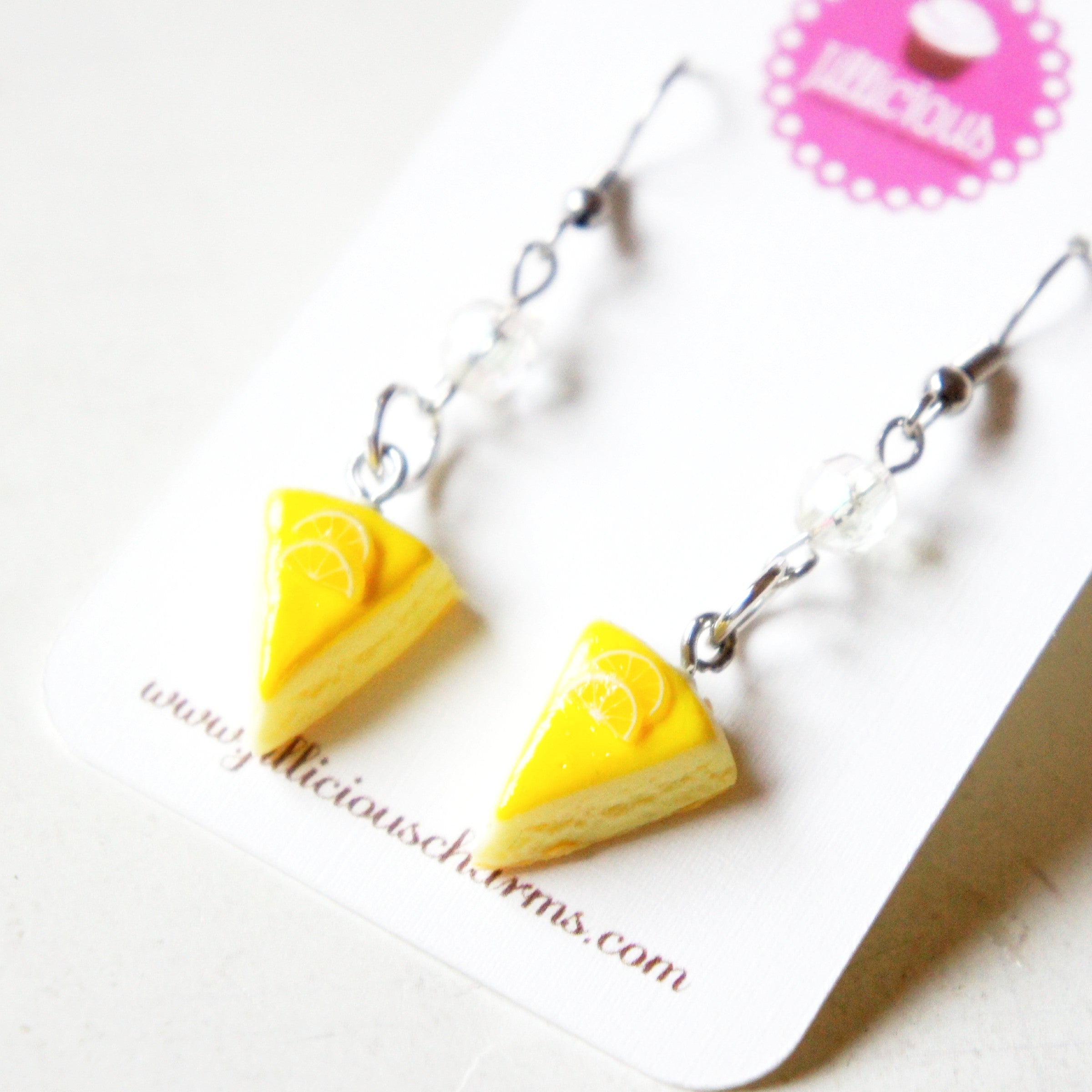 Lemon Cheesecake Dangle Earrings - Jillicious charms and accessories