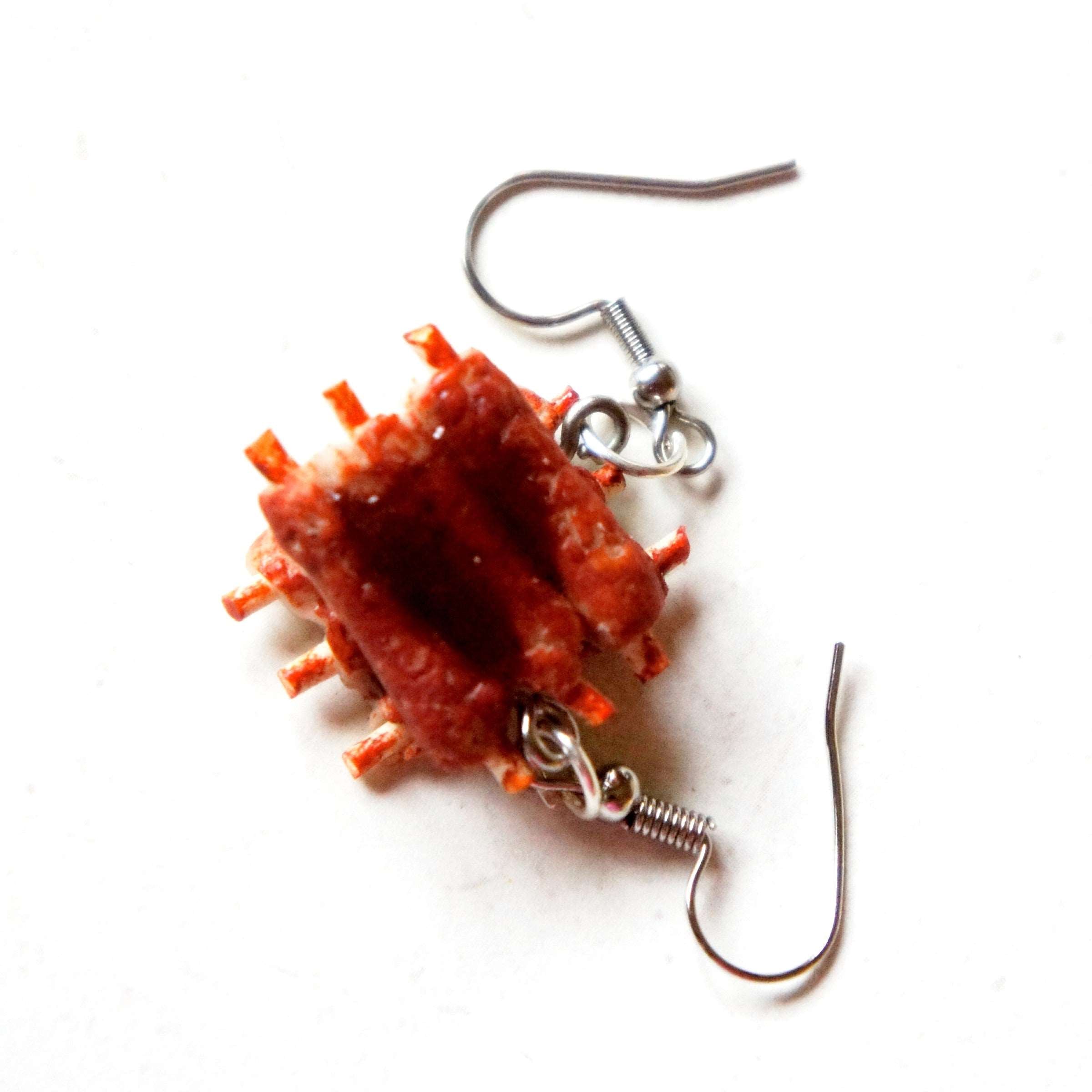 Barbeque Ribs Dangle Earrings - Jillicious charms and accessories