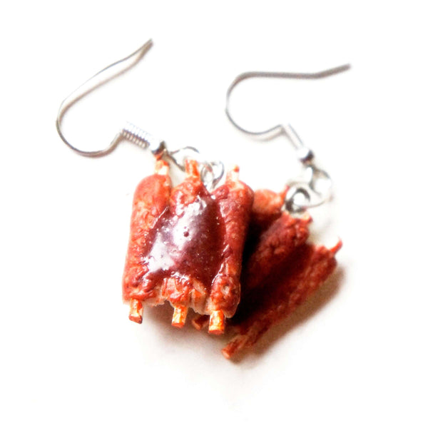 Barbeque Ribs Dangle Earrings - Jillicious charms and accessories