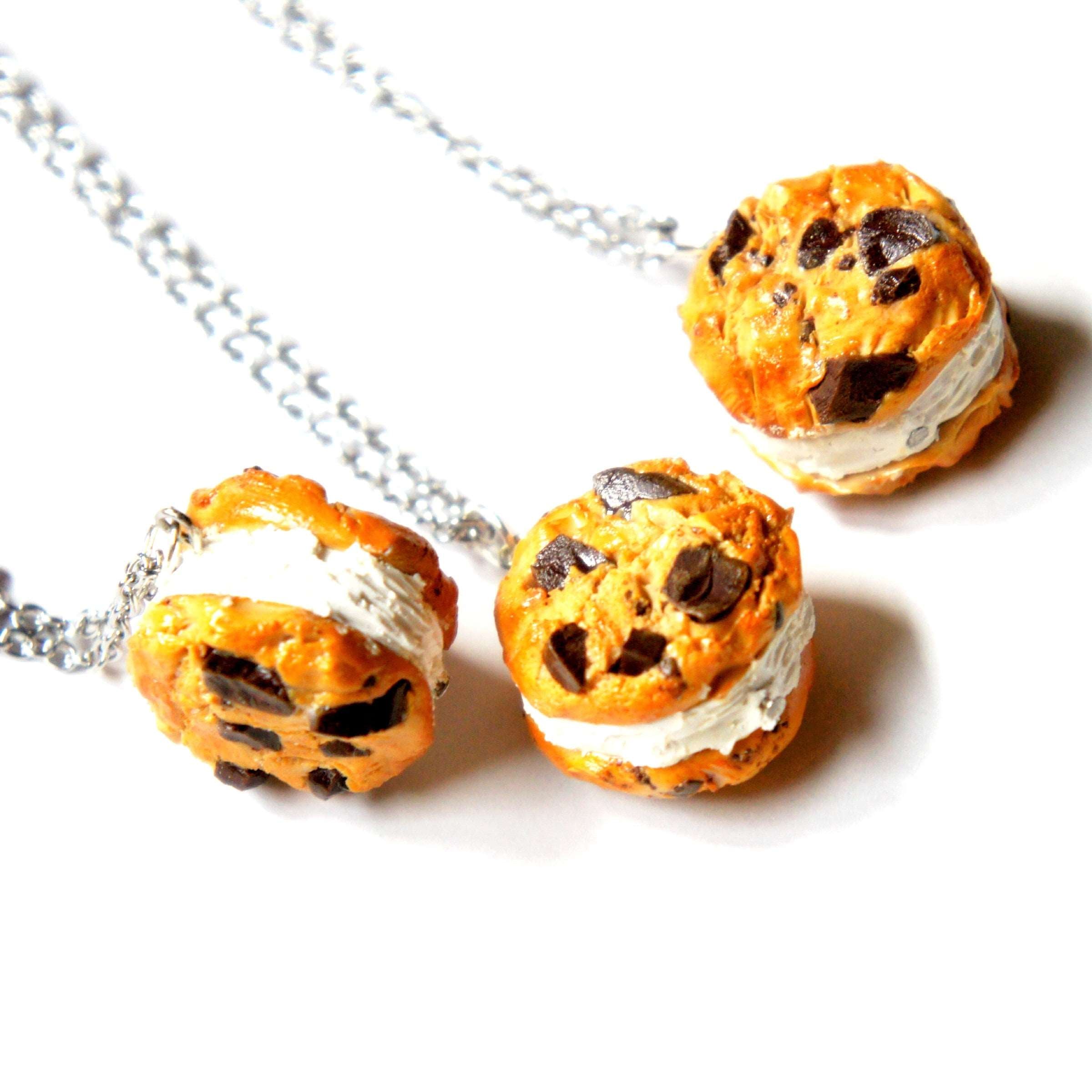 Chocolate Chip Cookie Ice Cream Sandwich Necklace - Jillicious charms and accessories