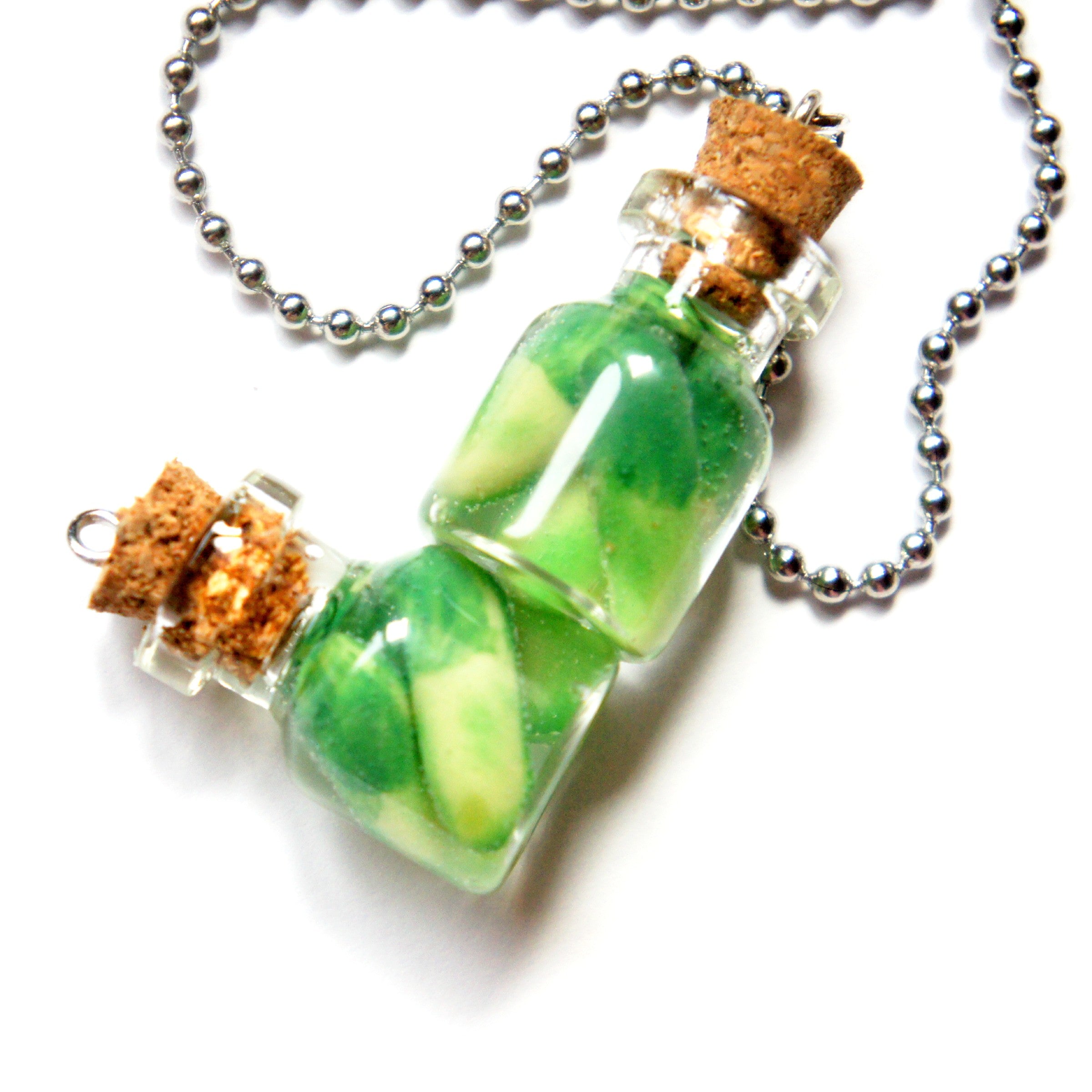 Miniature HARD CANDY BOTTLE Necklace, CITRUS Fruit Fake Candy – Badger's  Bakery