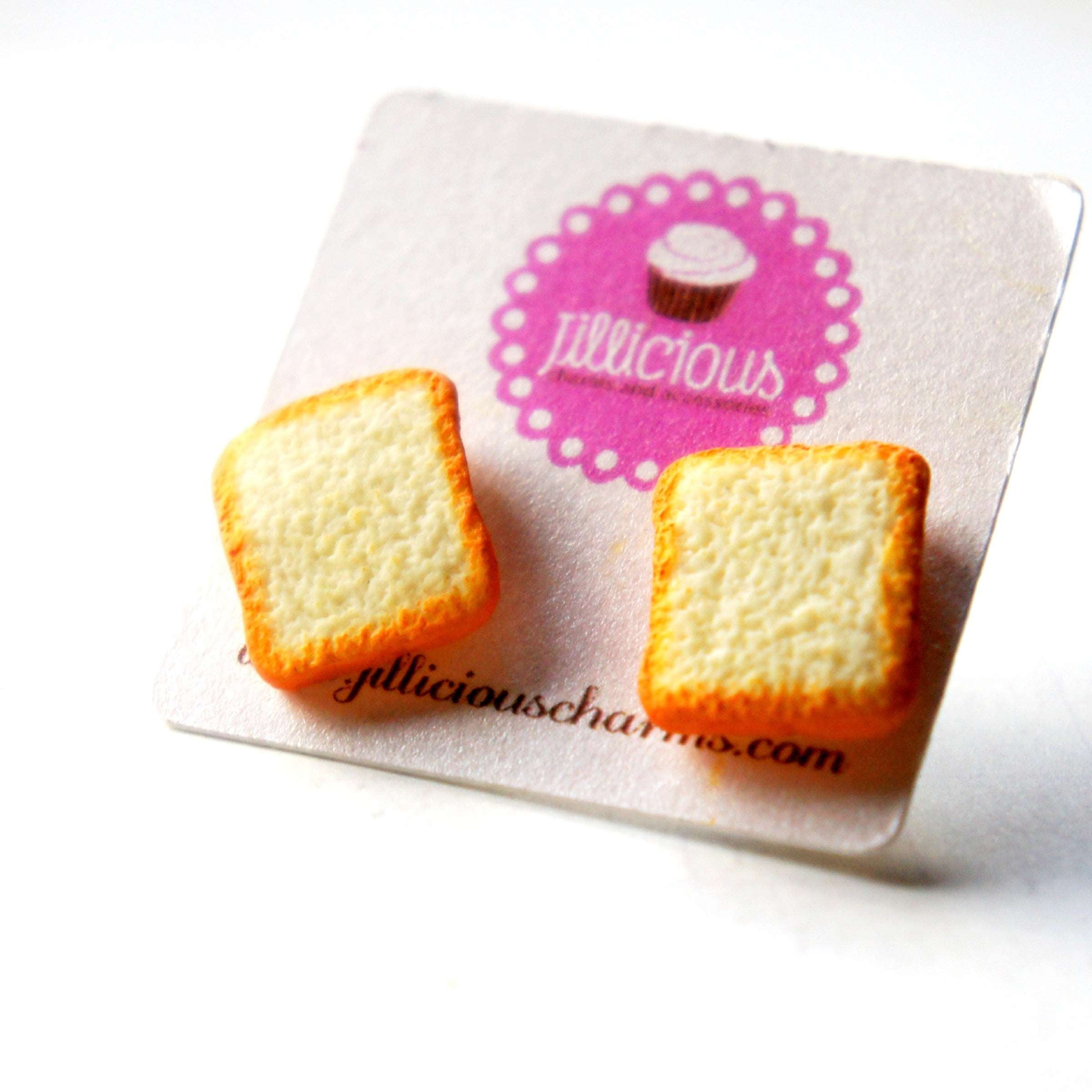 Bread Toast Stud Earrings - Jillicious charms and accessories