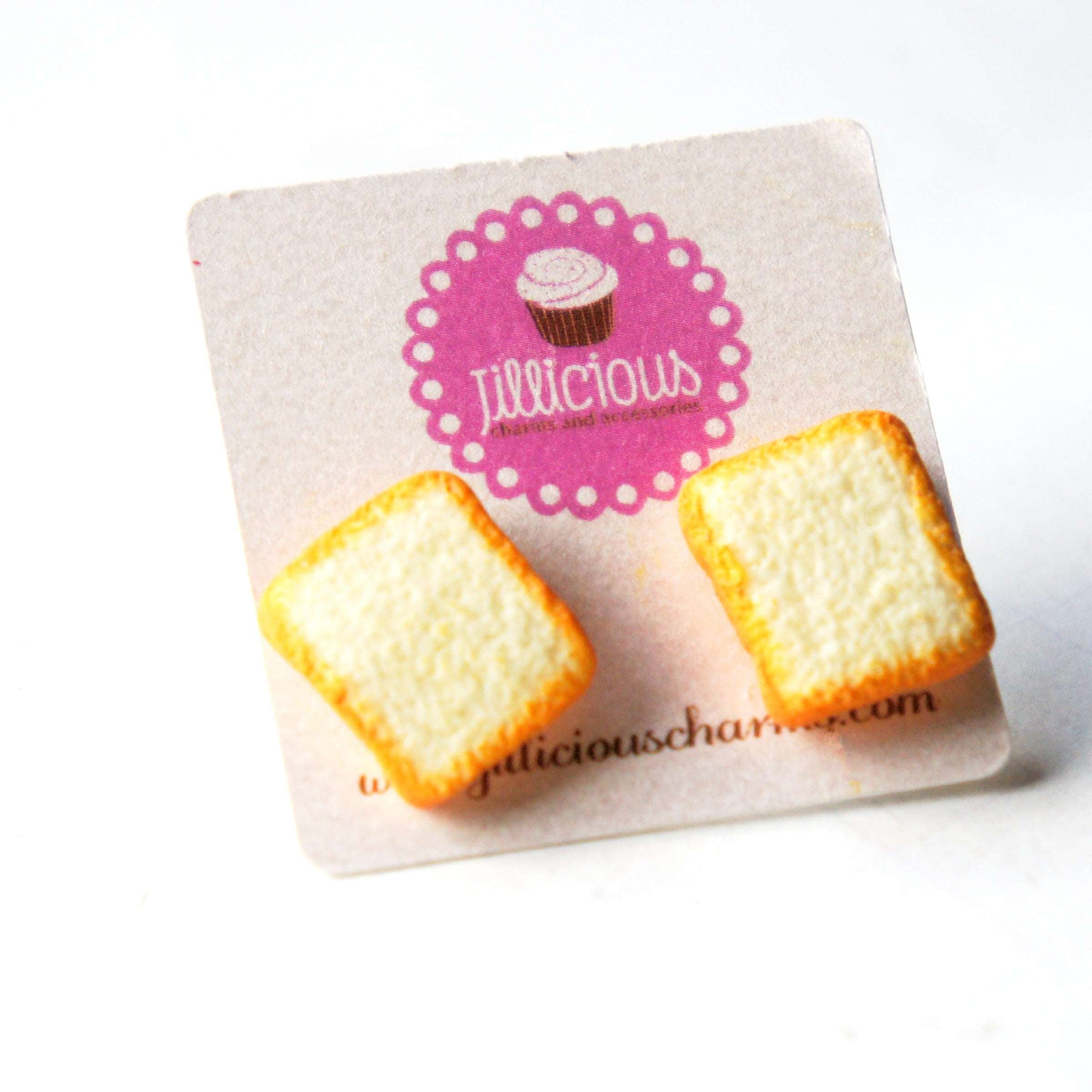 Bread Toast Stud Earrings - Jillicious charms and accessories