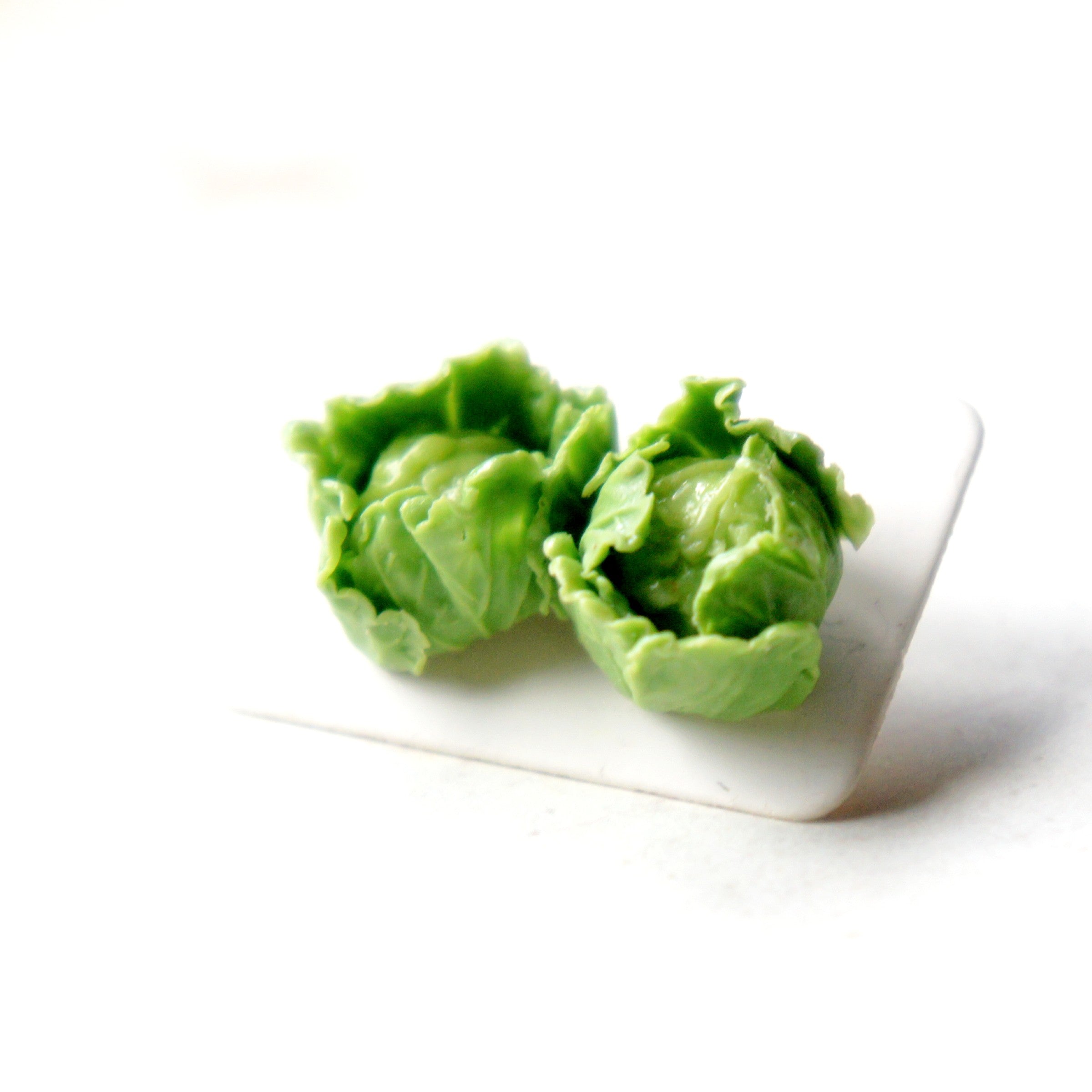 Cabbage Stud Earrings - Jillicious charms and accessories