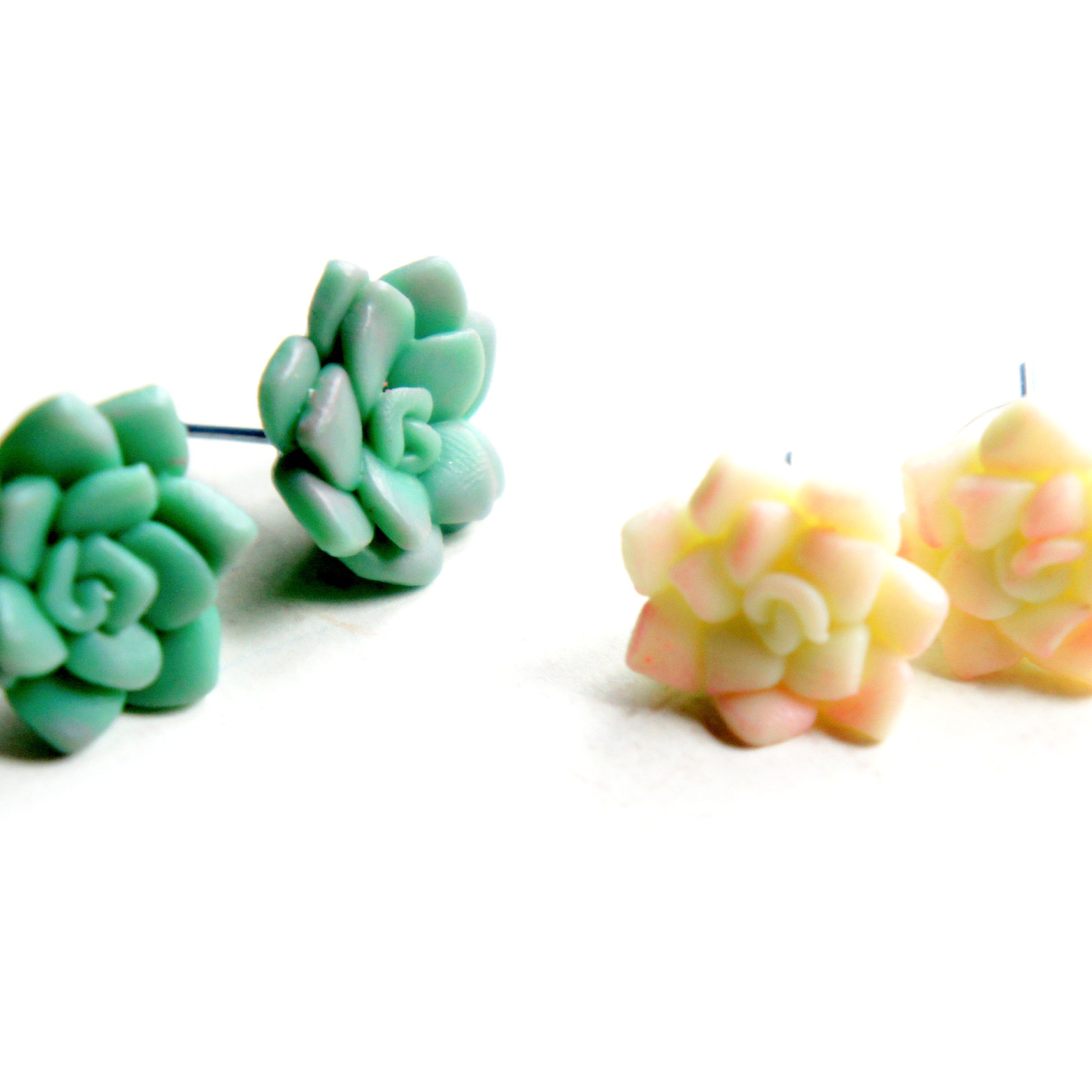 Succulents Stud Earrings - Jillicious charms and accessories