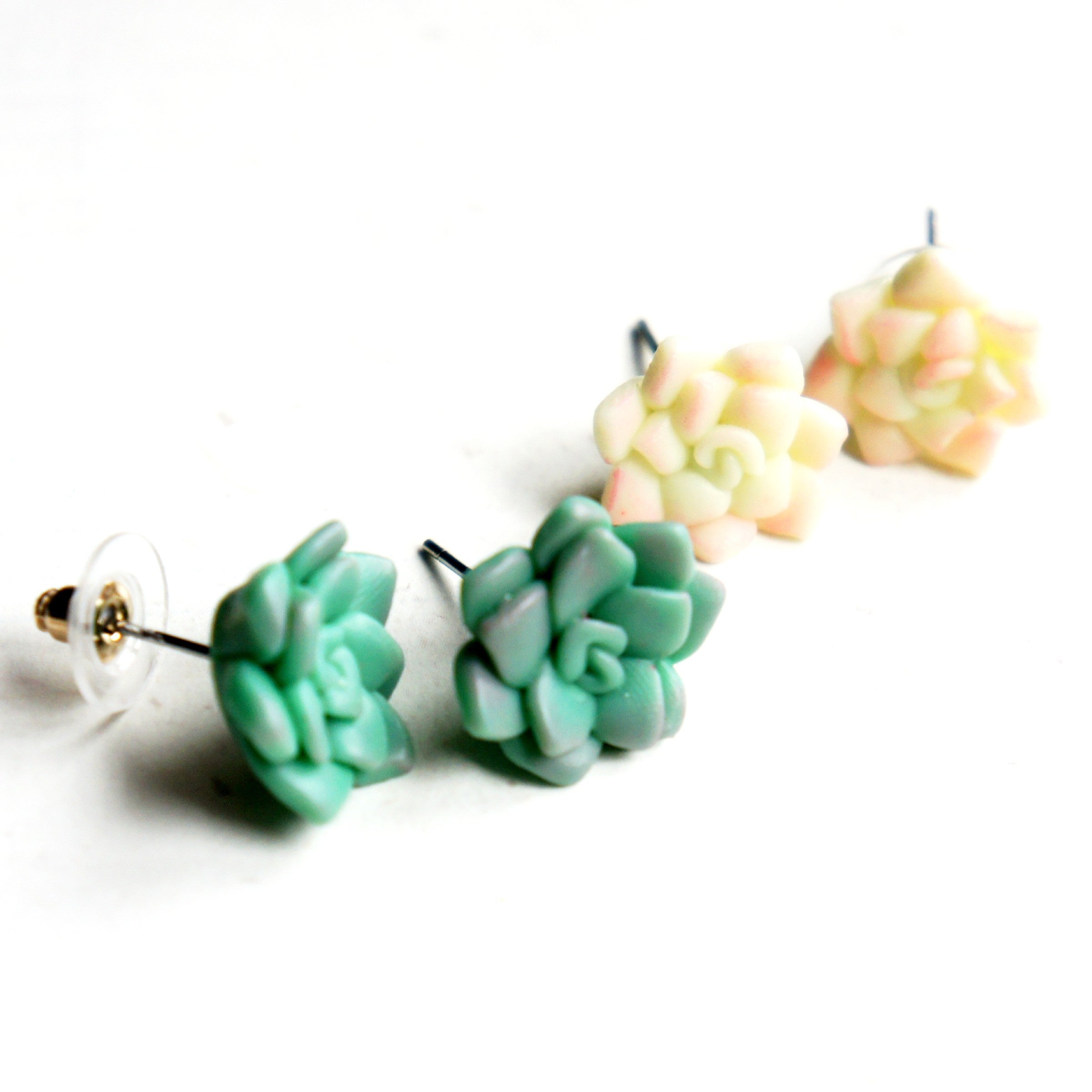 Succulents Stud Earrings - Jillicious charms and accessories