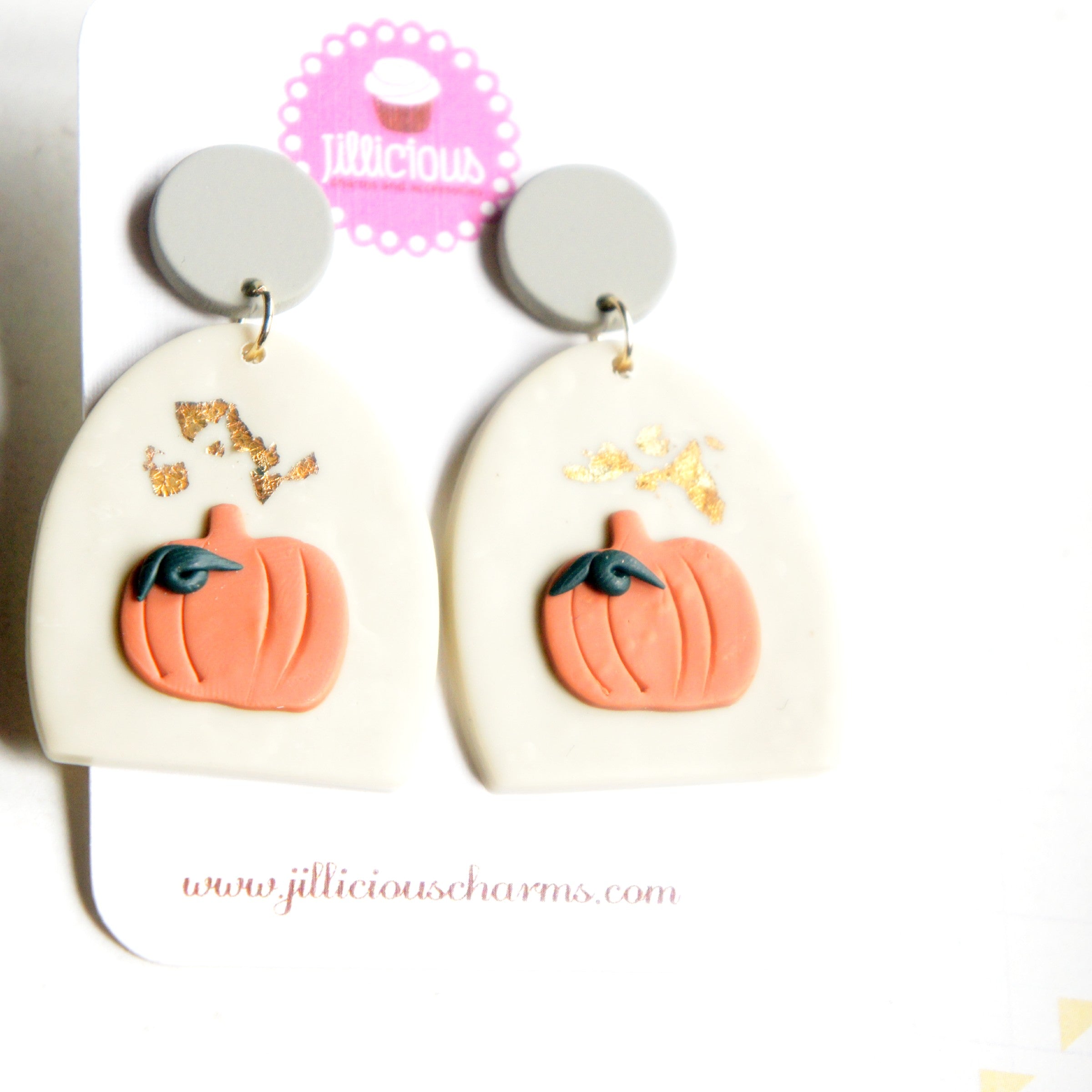 Pumpkin Clay Dangle Earrings - Jillicious charms and accessories