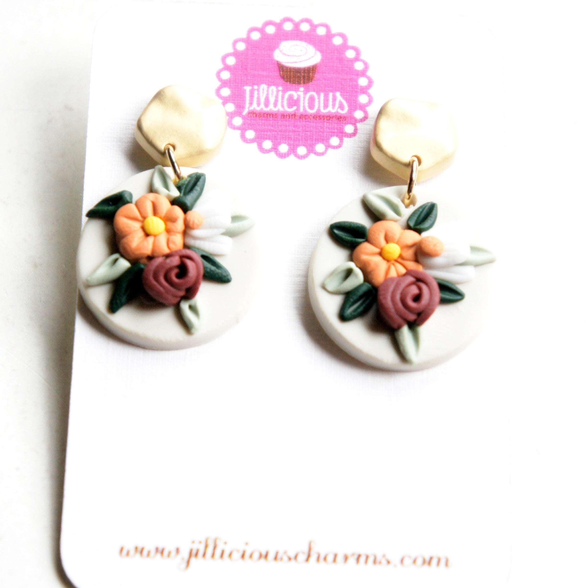 Fall Bouquet Dangle Earrings - Jillicious charms and accessories