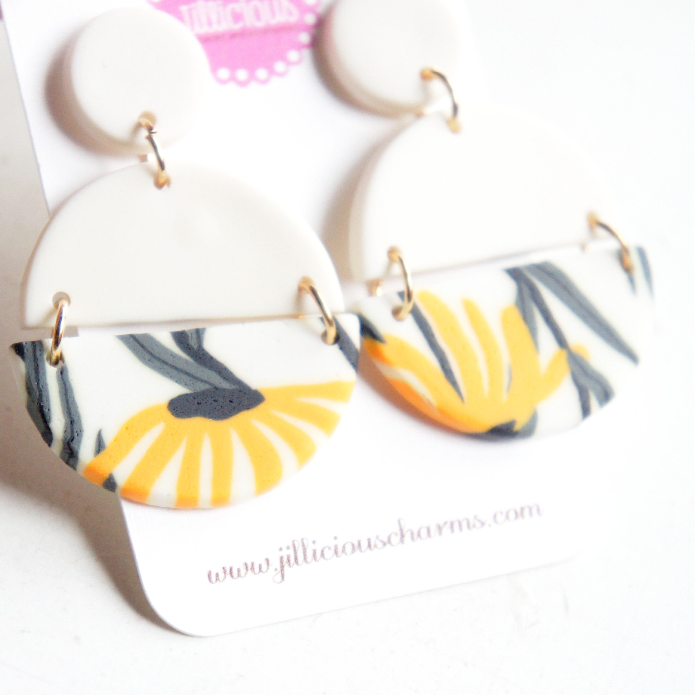 Sunflower Dangle Earrings - Jillicious charms and accessories