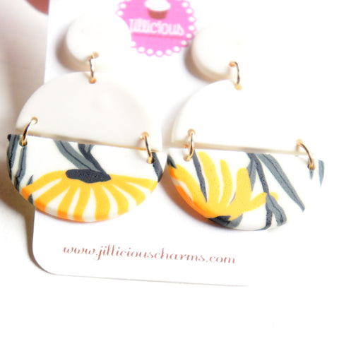 Sunflower Dangle Earrings - Jillicious charms and accessories