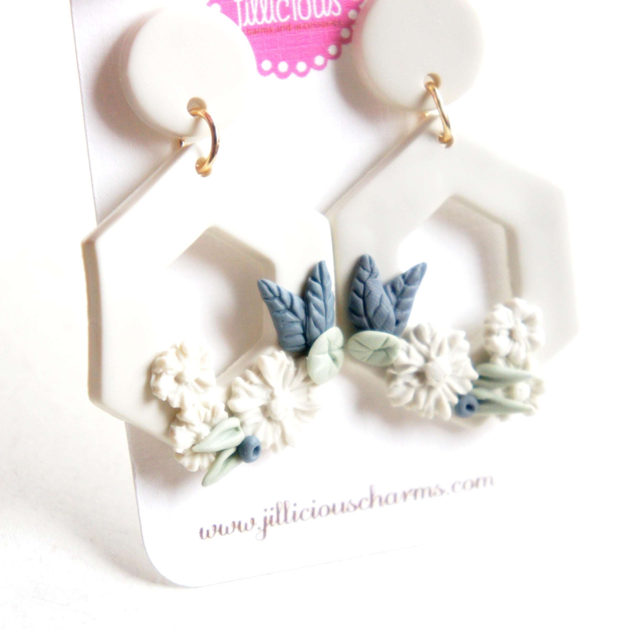 Dainty Floral Dangle Earrings - Jillicious charms and accessories