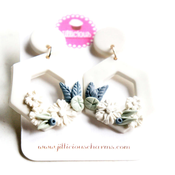 Dainty Floral Dangle Earrings - Jillicious charms and accessories