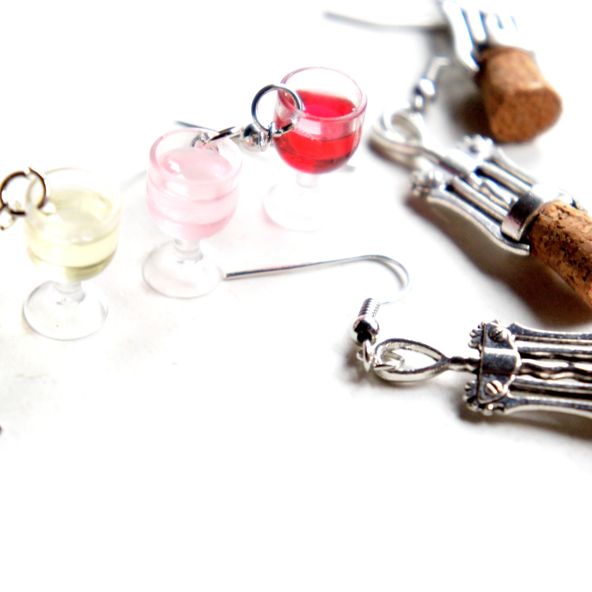 Wine Dangle Earrings - Jillicious charms and accessories