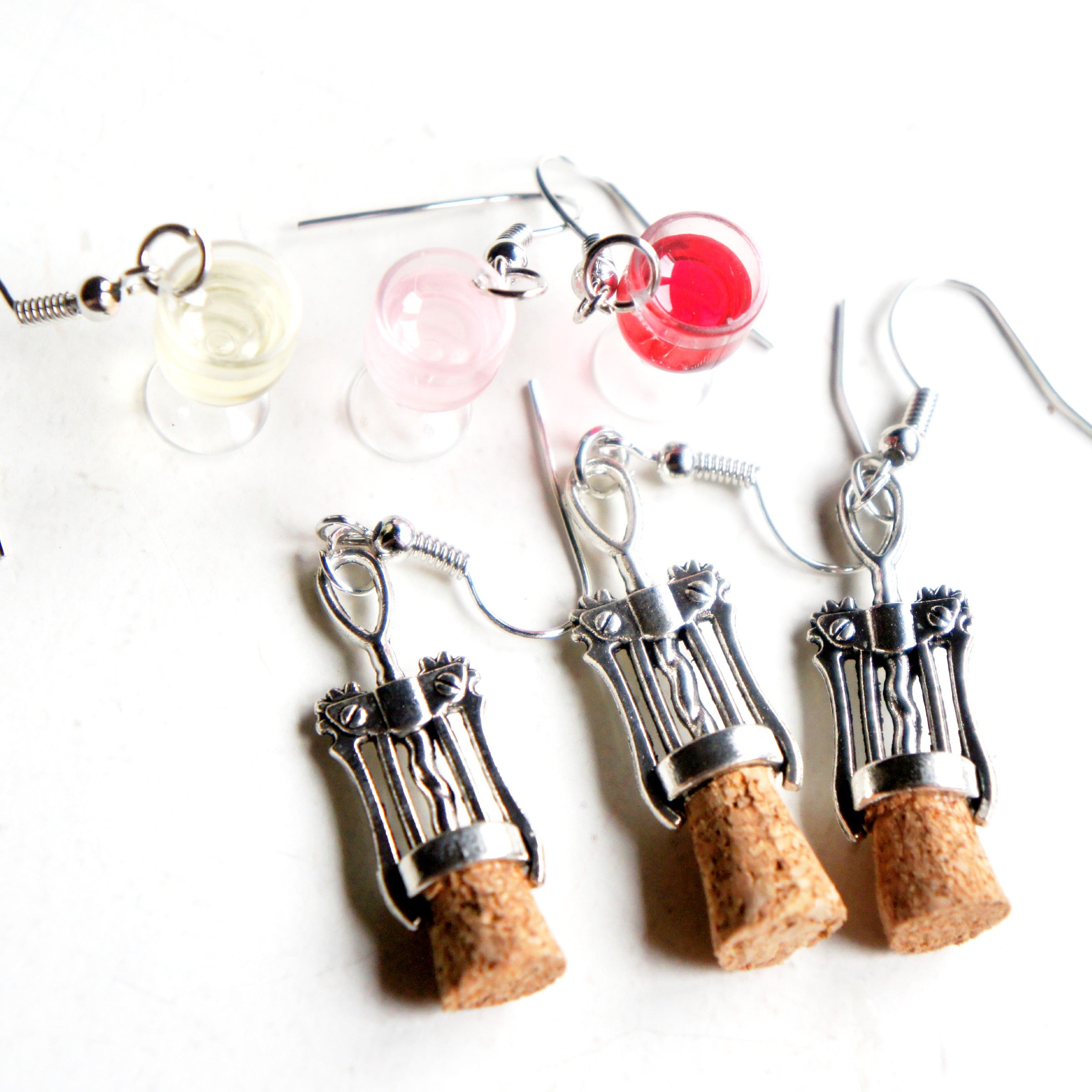Wine Dangle Earrings - Jillicious charms and accessories