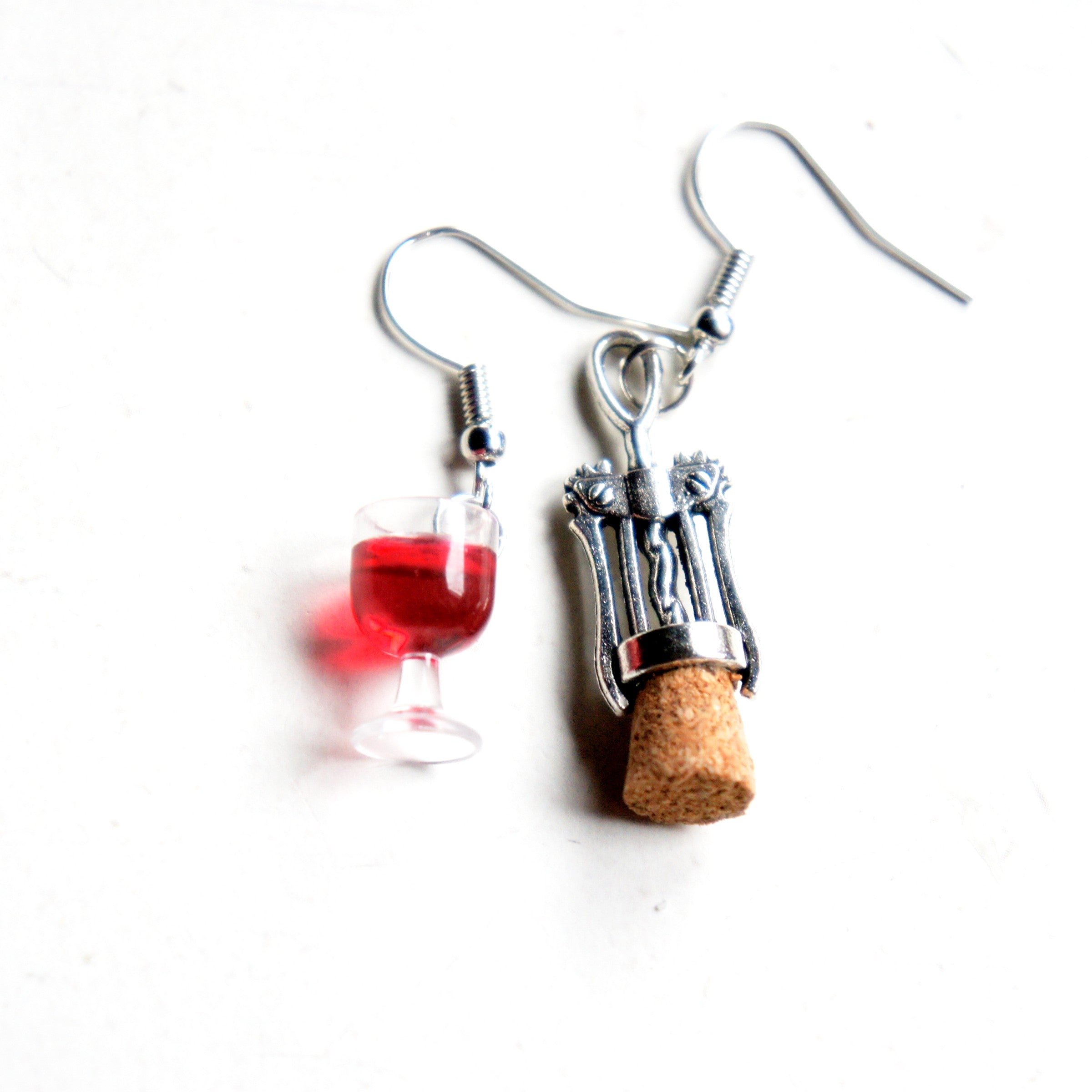 Wine Dangle Earrings - Jillicious charms and accessories