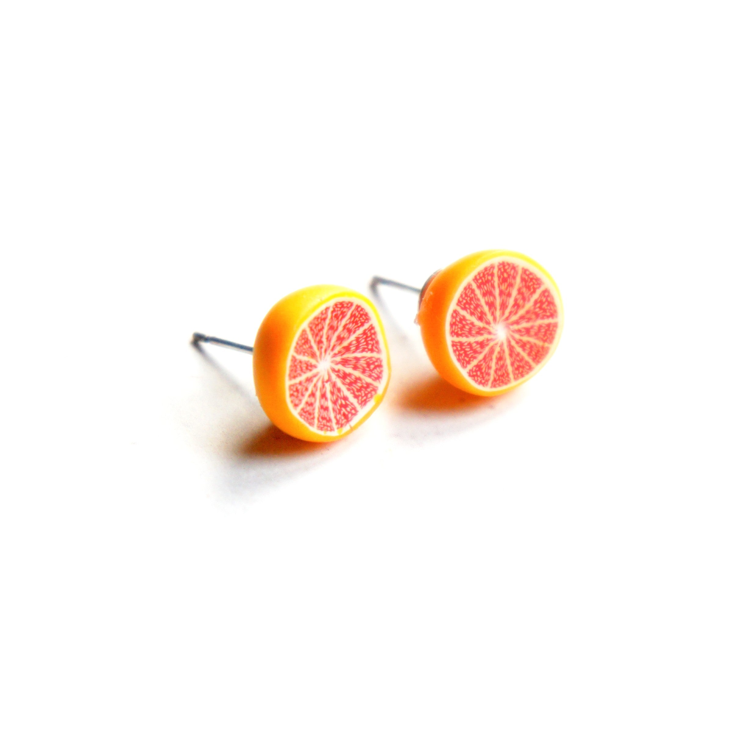 Grapefruit Stud Earrings - Jillicious charms and accessories