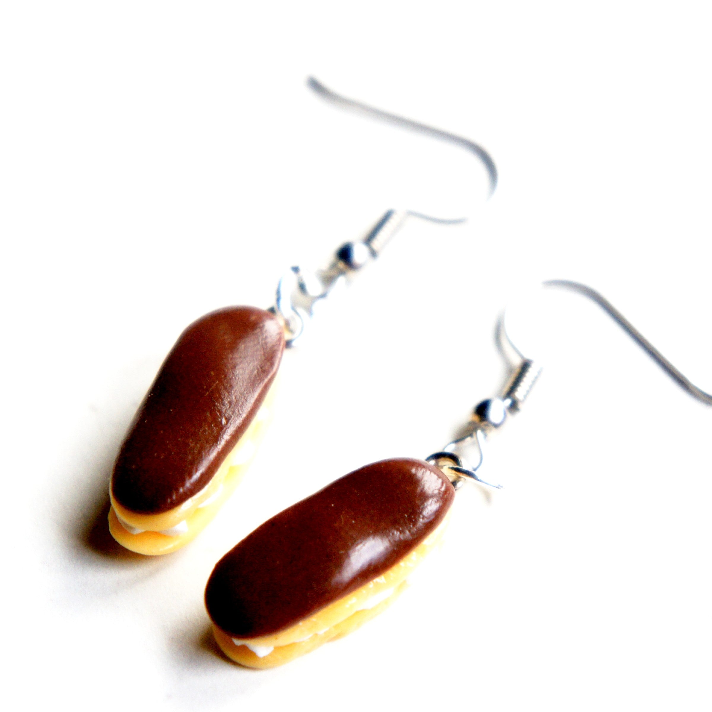 Chocolate Eclair Earrings - Jillicious charms and accessories