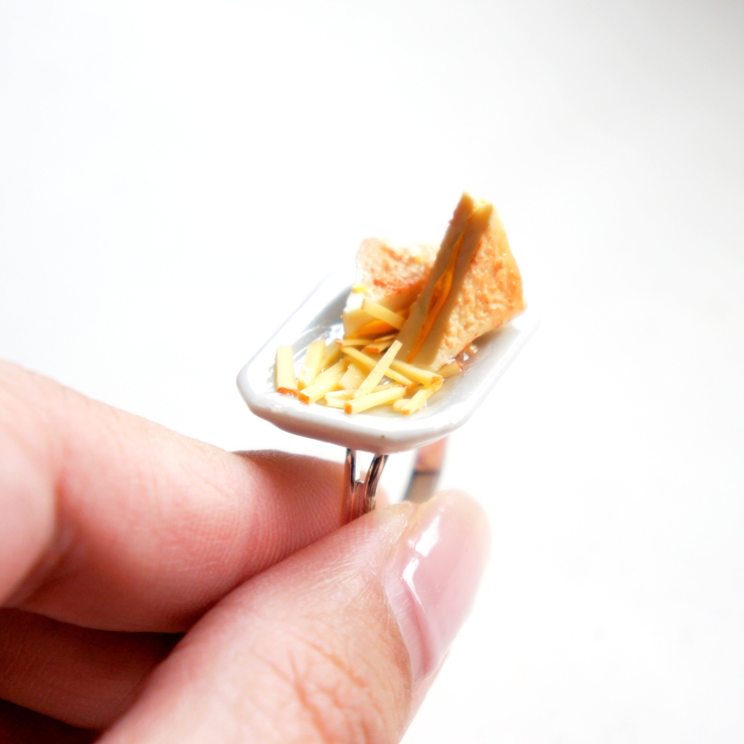 Grilled Cheese Sandwich and Fries Ring - Jillicious charms and accessories