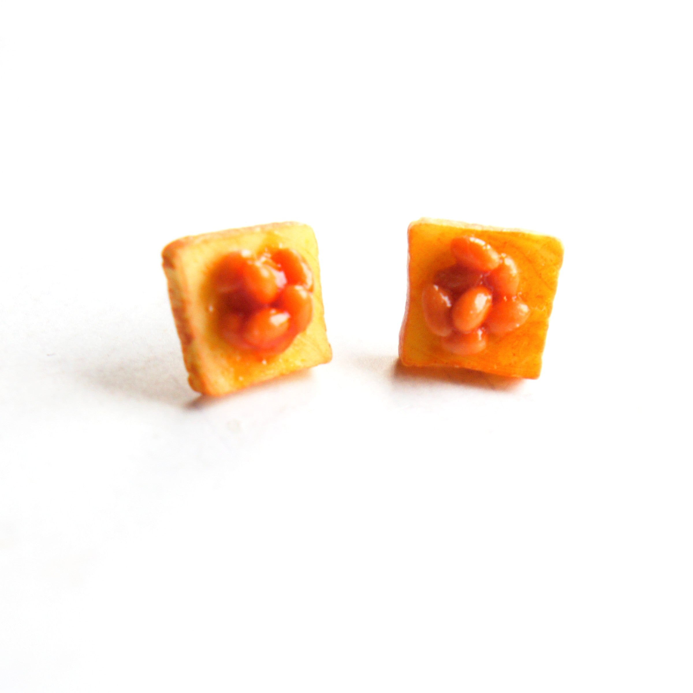 Beans Bread Toasts Stud Earrings - Jillicious charms and accessories