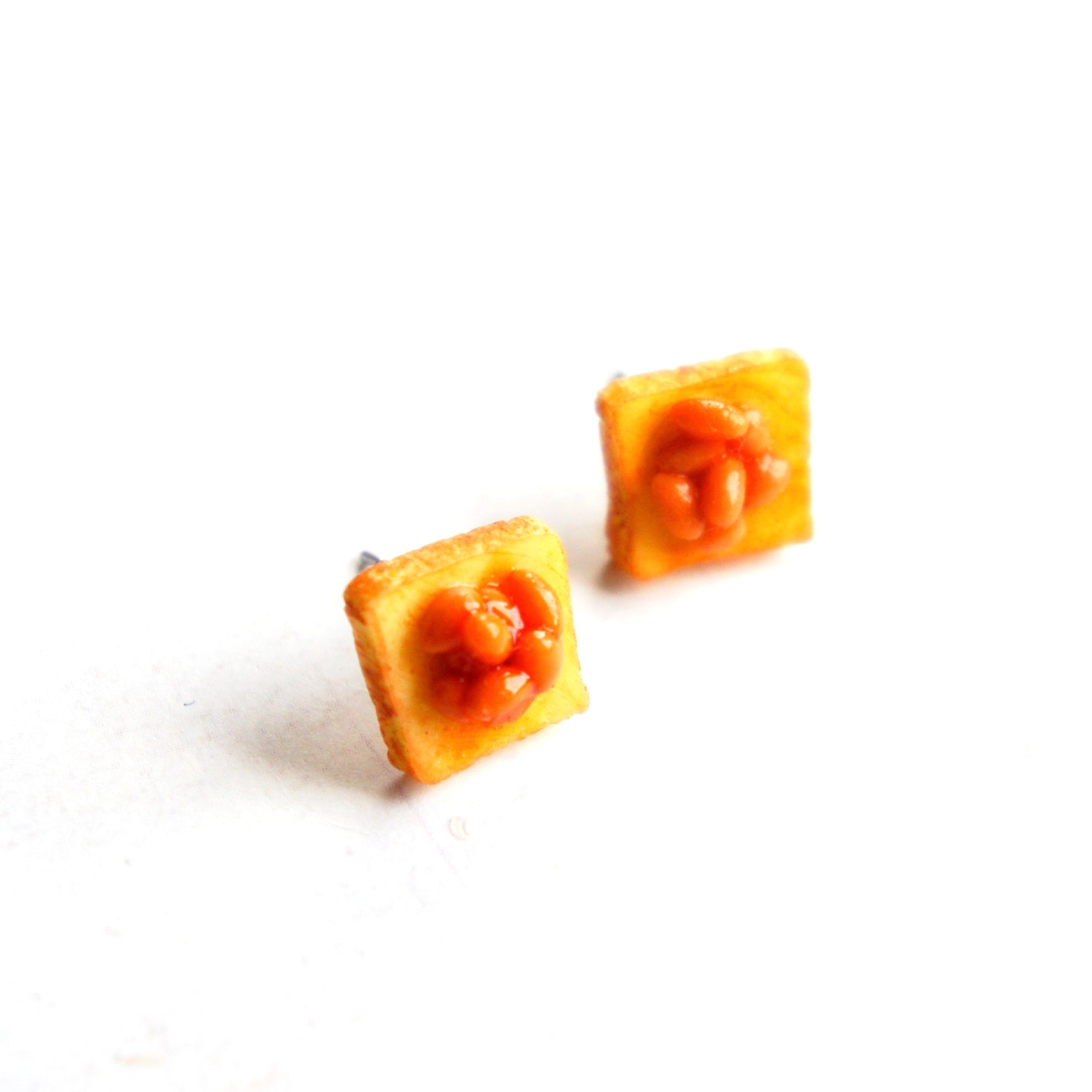 Beans Bread Toasts Stud Earrings - Jillicious charms and accessories