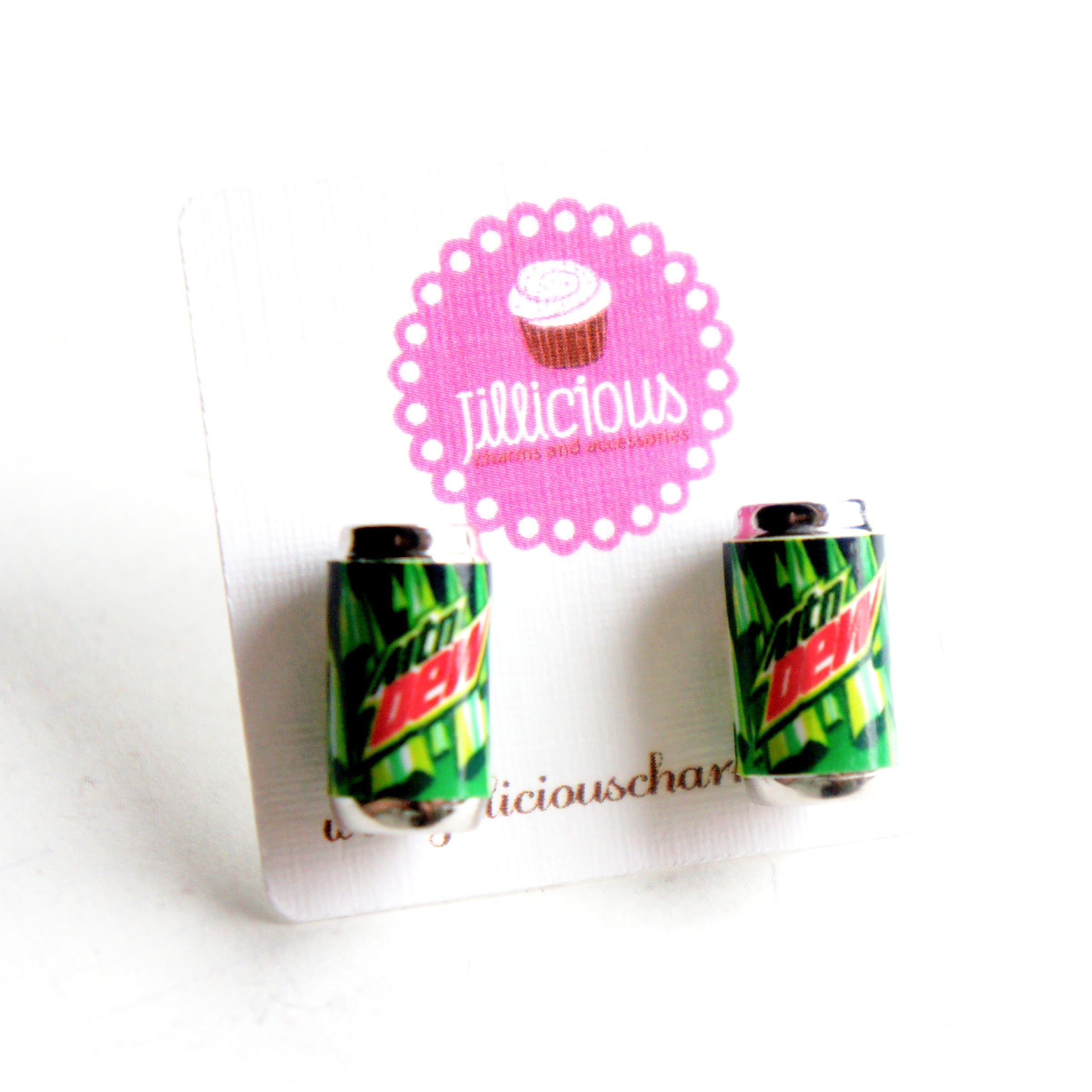 Mountain Dew Soda Can Earrings - Jillicious charms and accessories