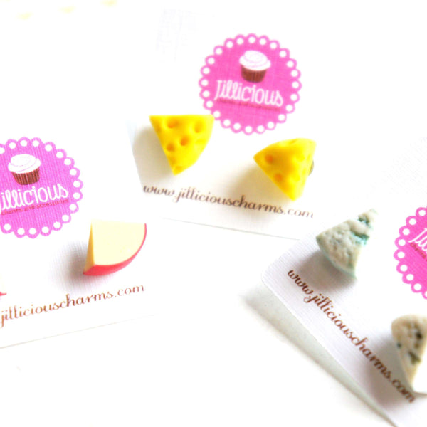 Cheese Slices Stud Earrings - Jillicious charms and accessories