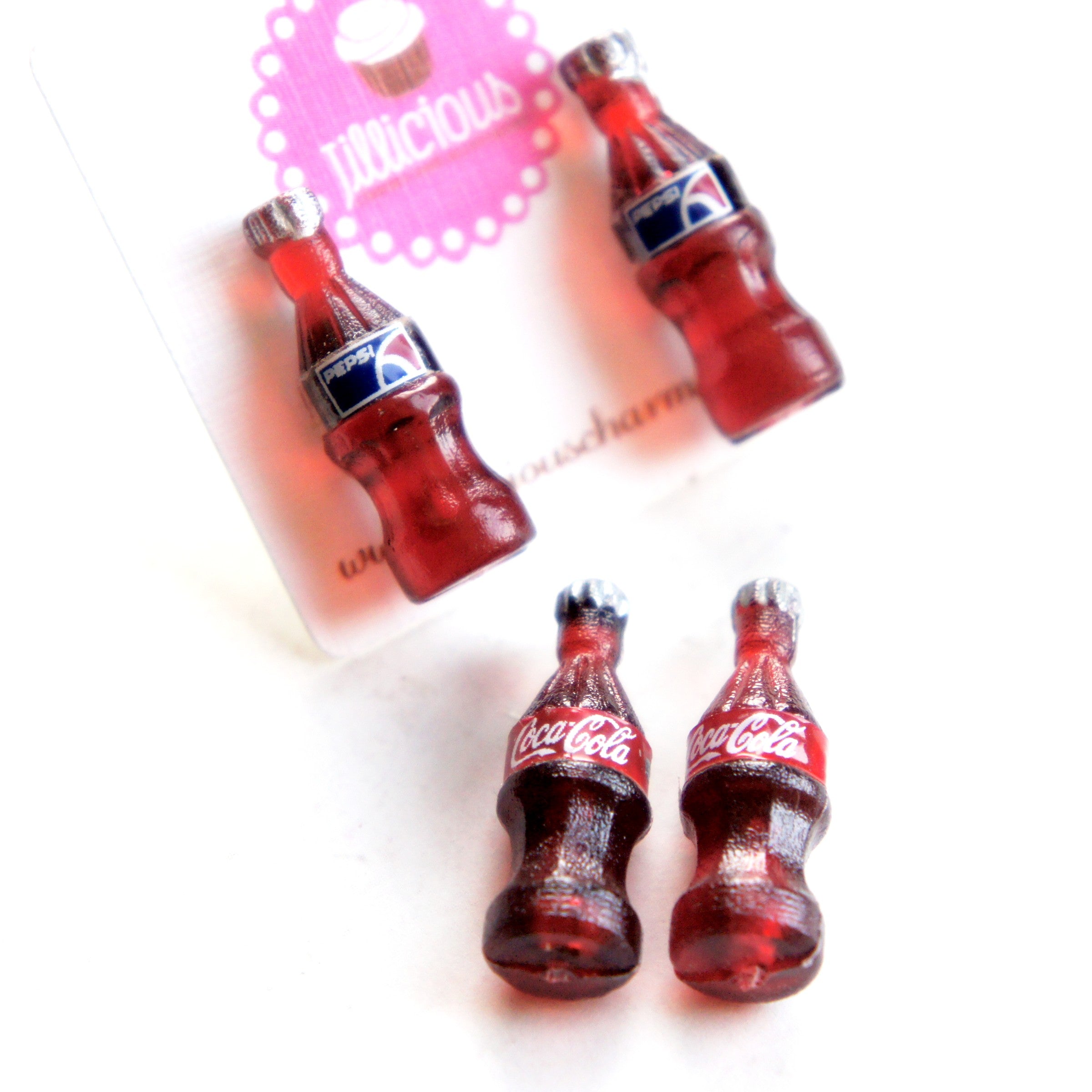 Soda Bottle Earrings - Jillicious charms and accessories