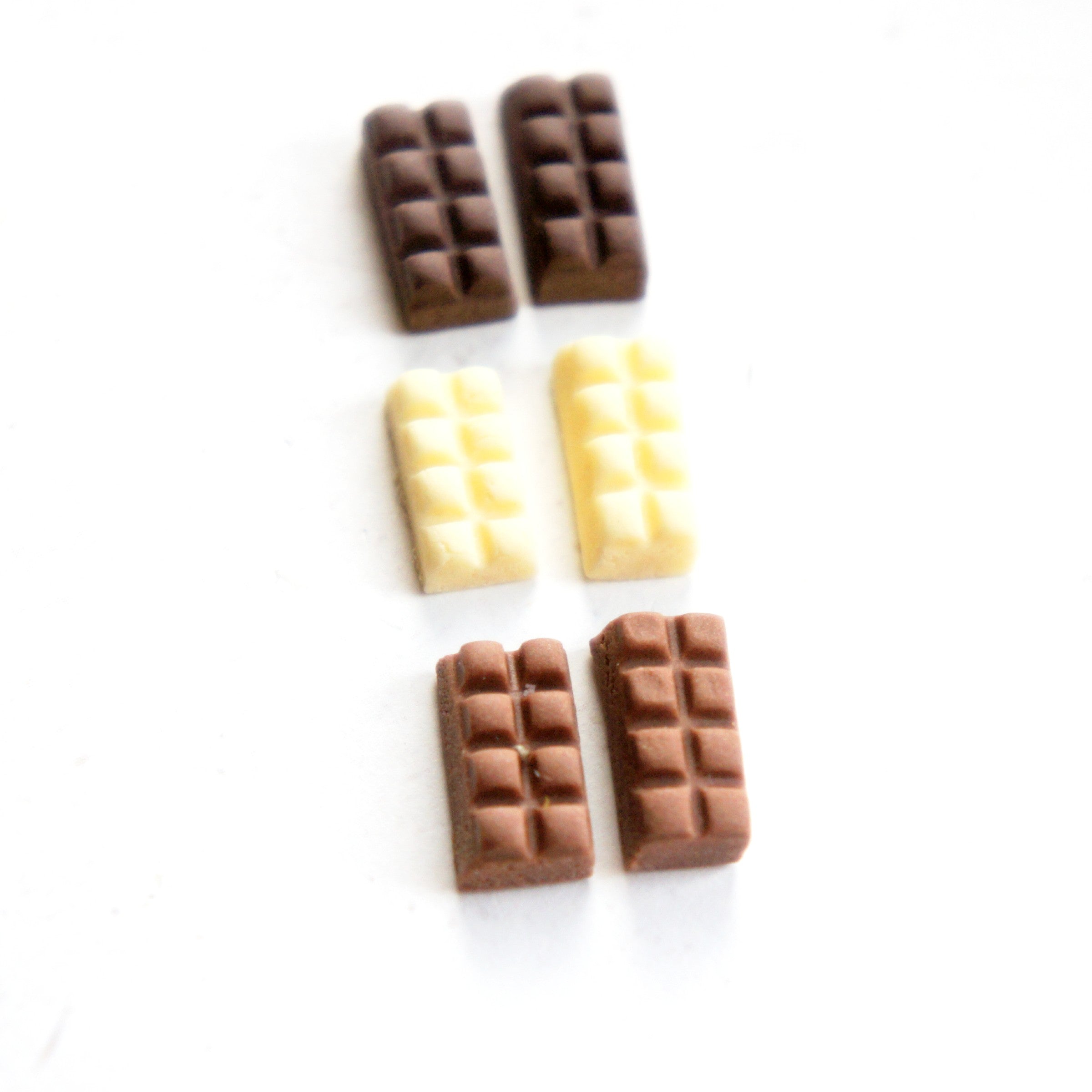 Chocolate bar earrings deals
