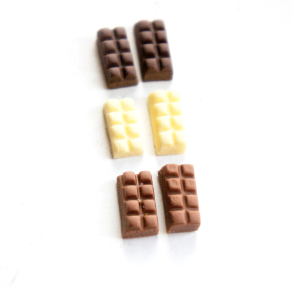 Chocolate Bar Stud Earrings - Jillicious charms and accessories