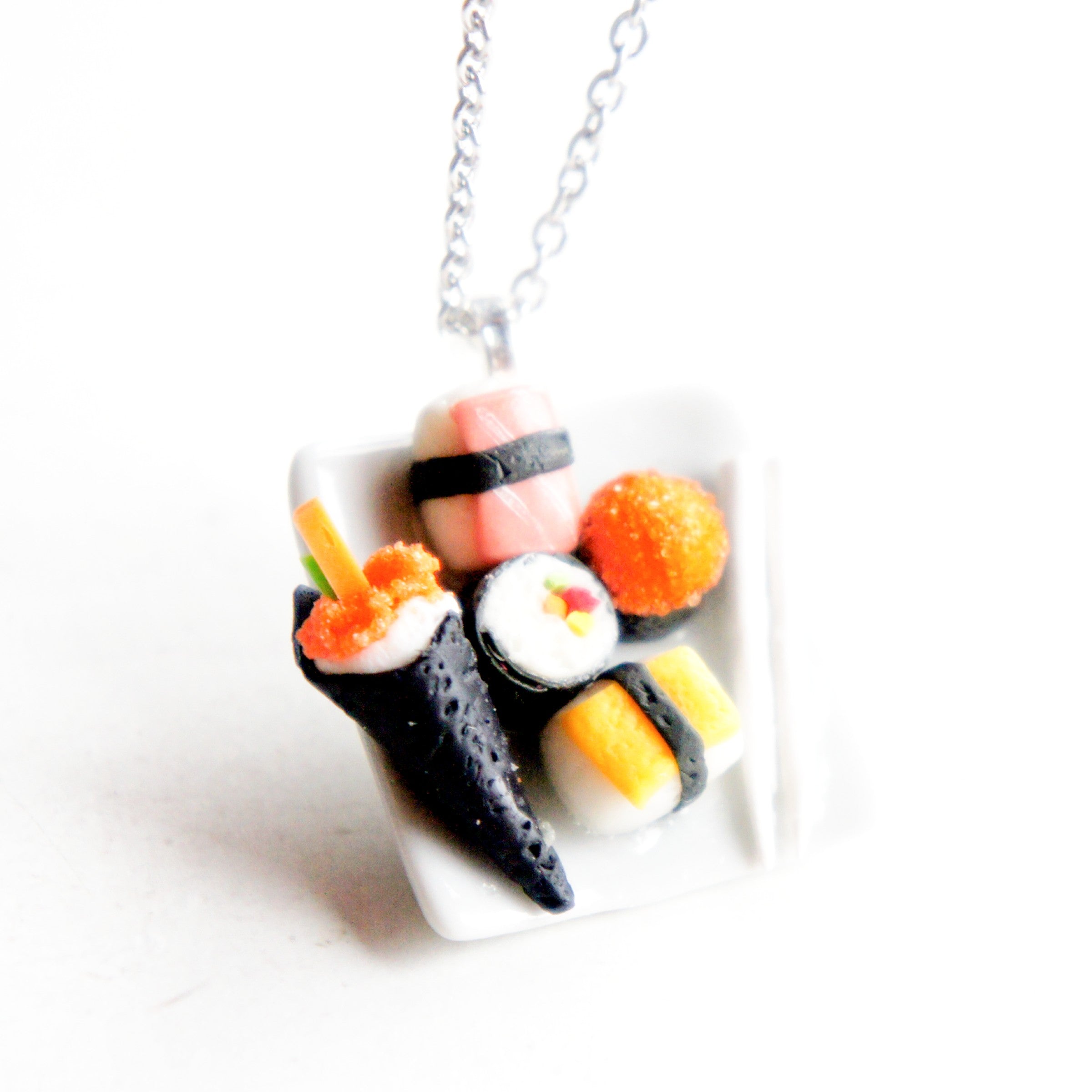 Sushi Plate Necklace - Jillicious charms and accessories