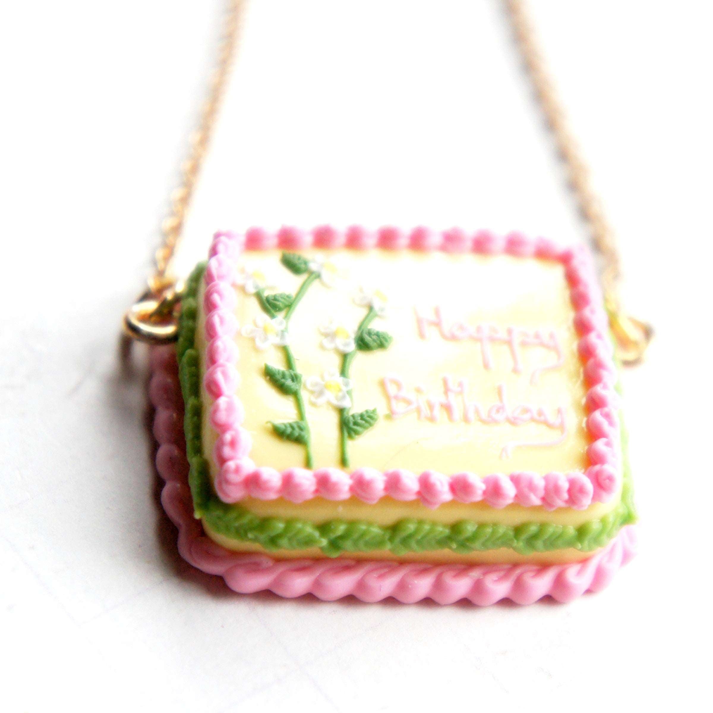 Birthday Cake Necklace - Jillicious charms and accessories
