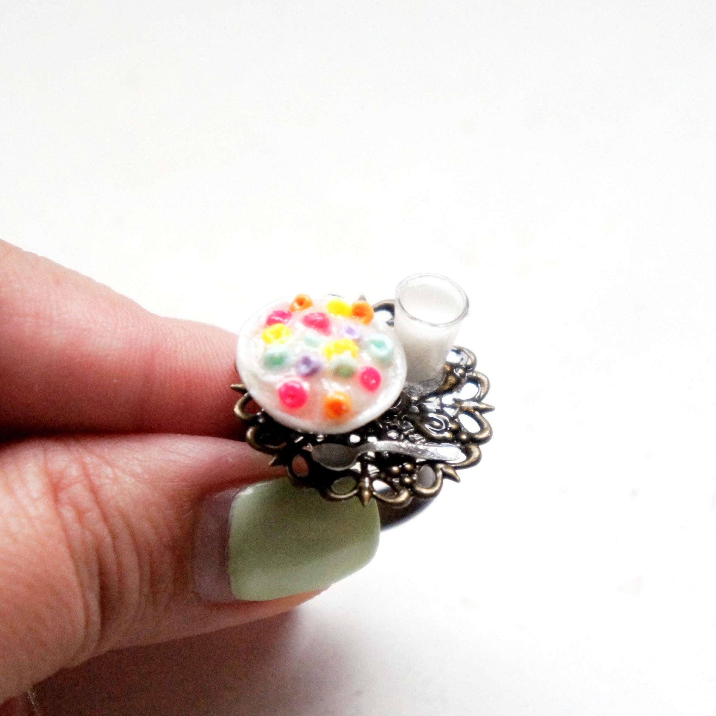 Cereals and Milk Ring - Jillicious charms and accessories