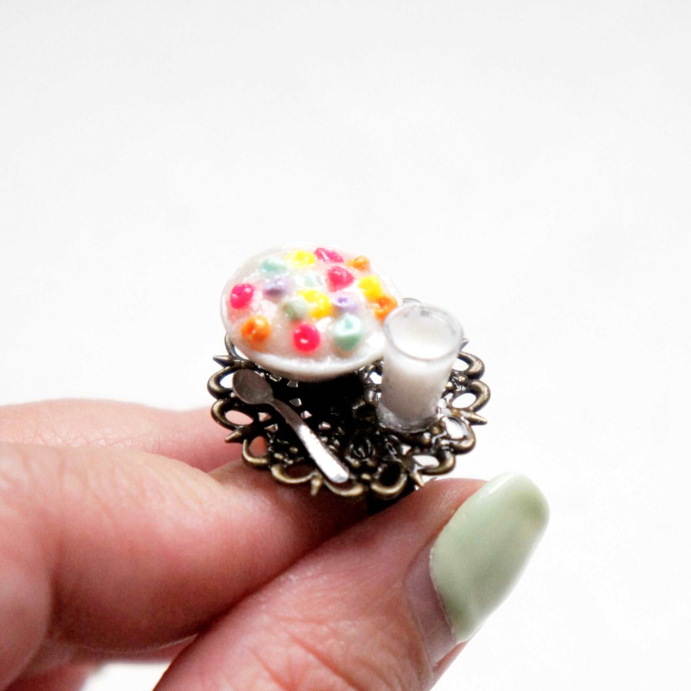 Cereals and Milk Ring - Jillicious charms and accessories