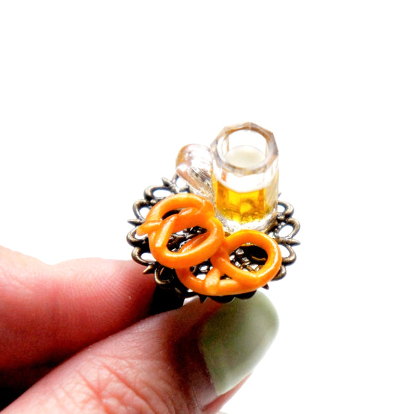 Pretzels and Beer Ring - Jillicious charms and accessories