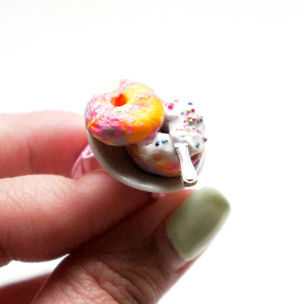 Rainbow Bagel Ring - Jillicious charms and accessories