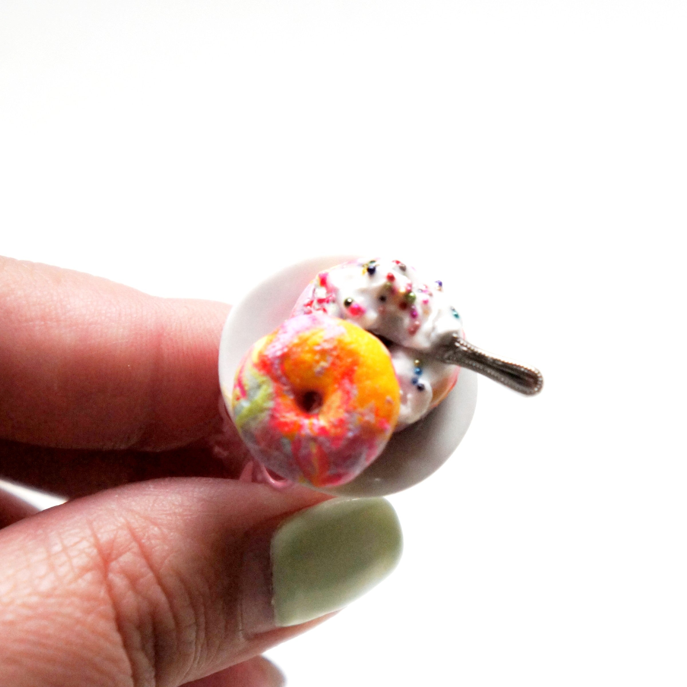 Rainbow Bagel Ring - Jillicious charms and accessories