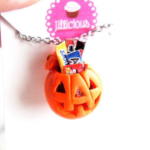 Jack O Lantern Necklace - Jillicious charms and accessories