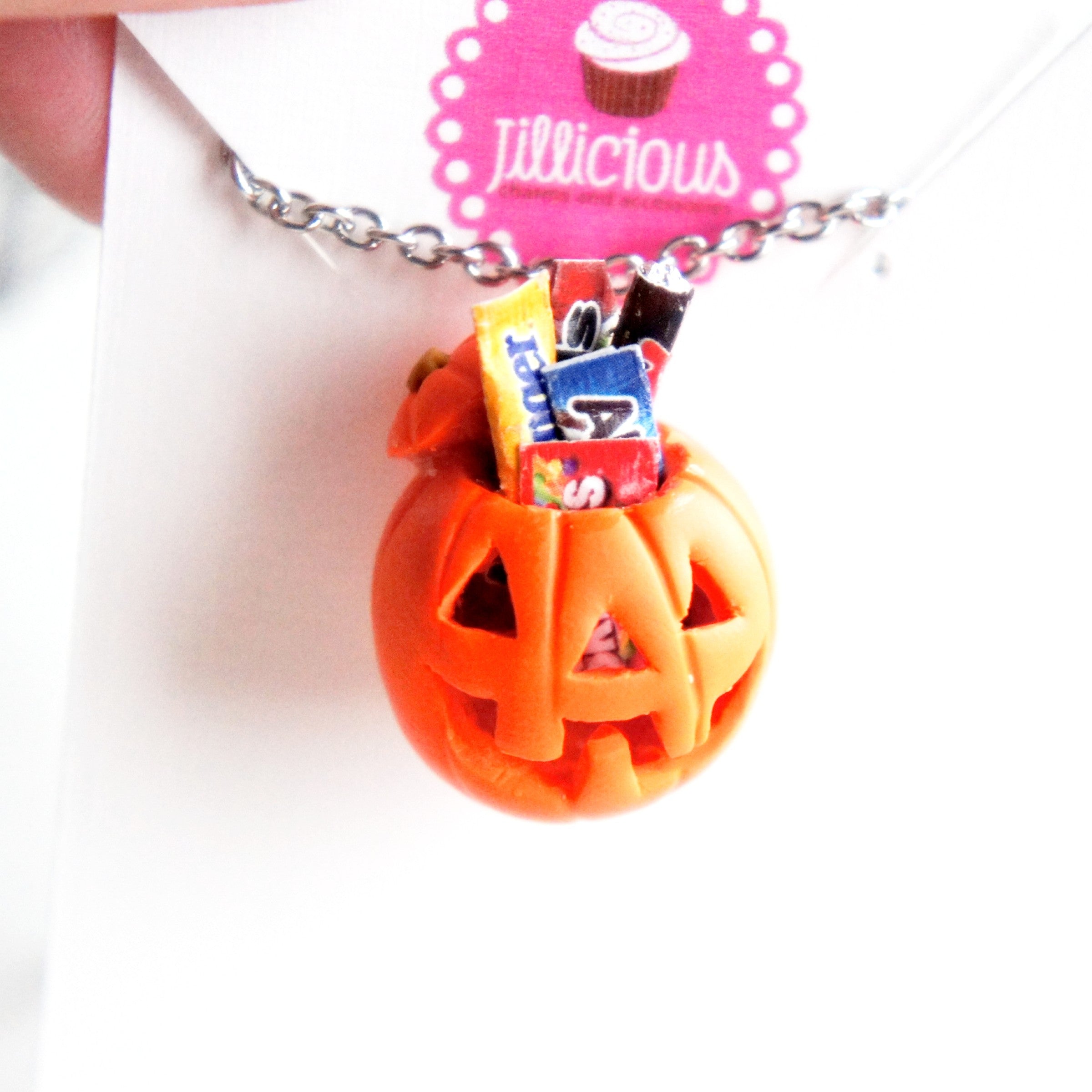 Jack O Lantern Necklace - Jillicious charms and accessories