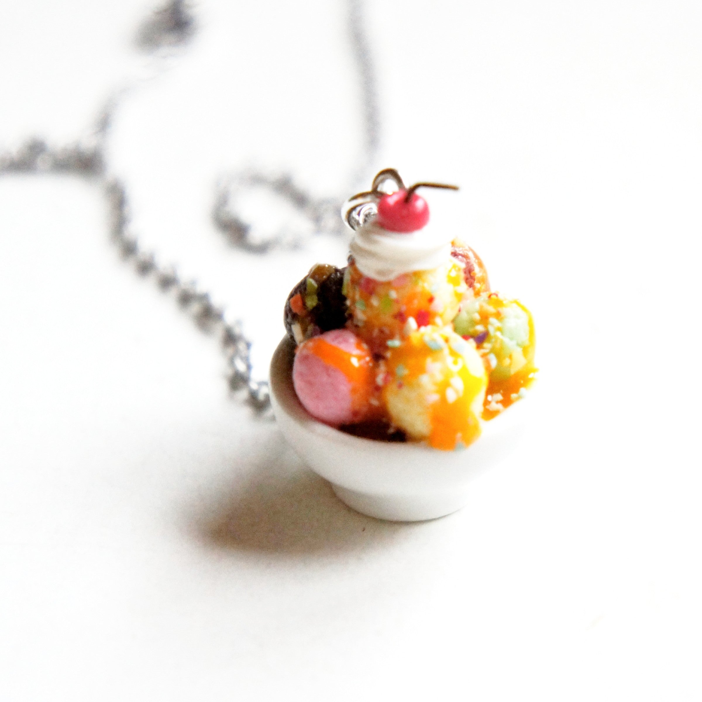 Ice Cream Sundae Necklace - Jillicious charms and accessories
