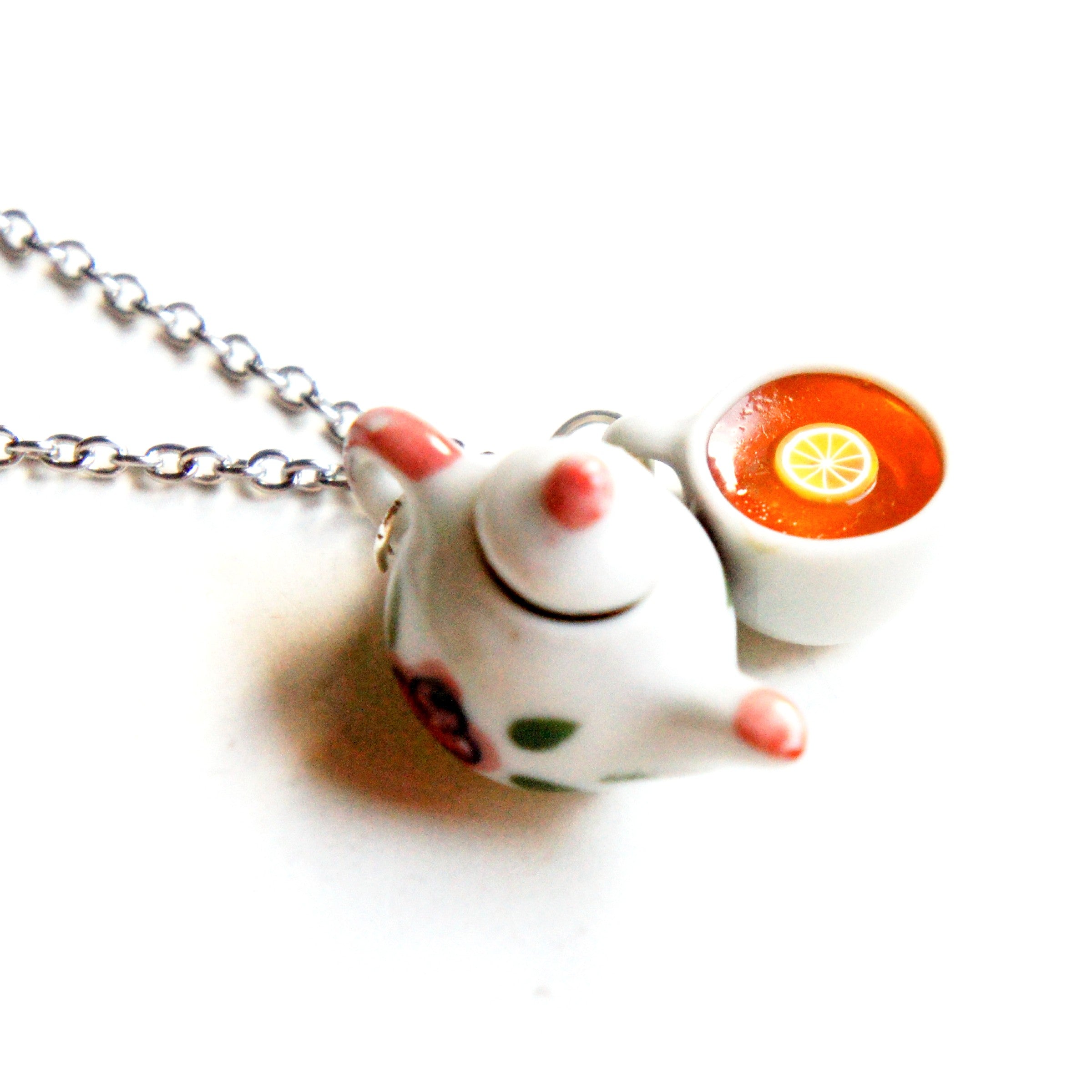 Rose Tea Set Necklace - Jillicious charms and accessories