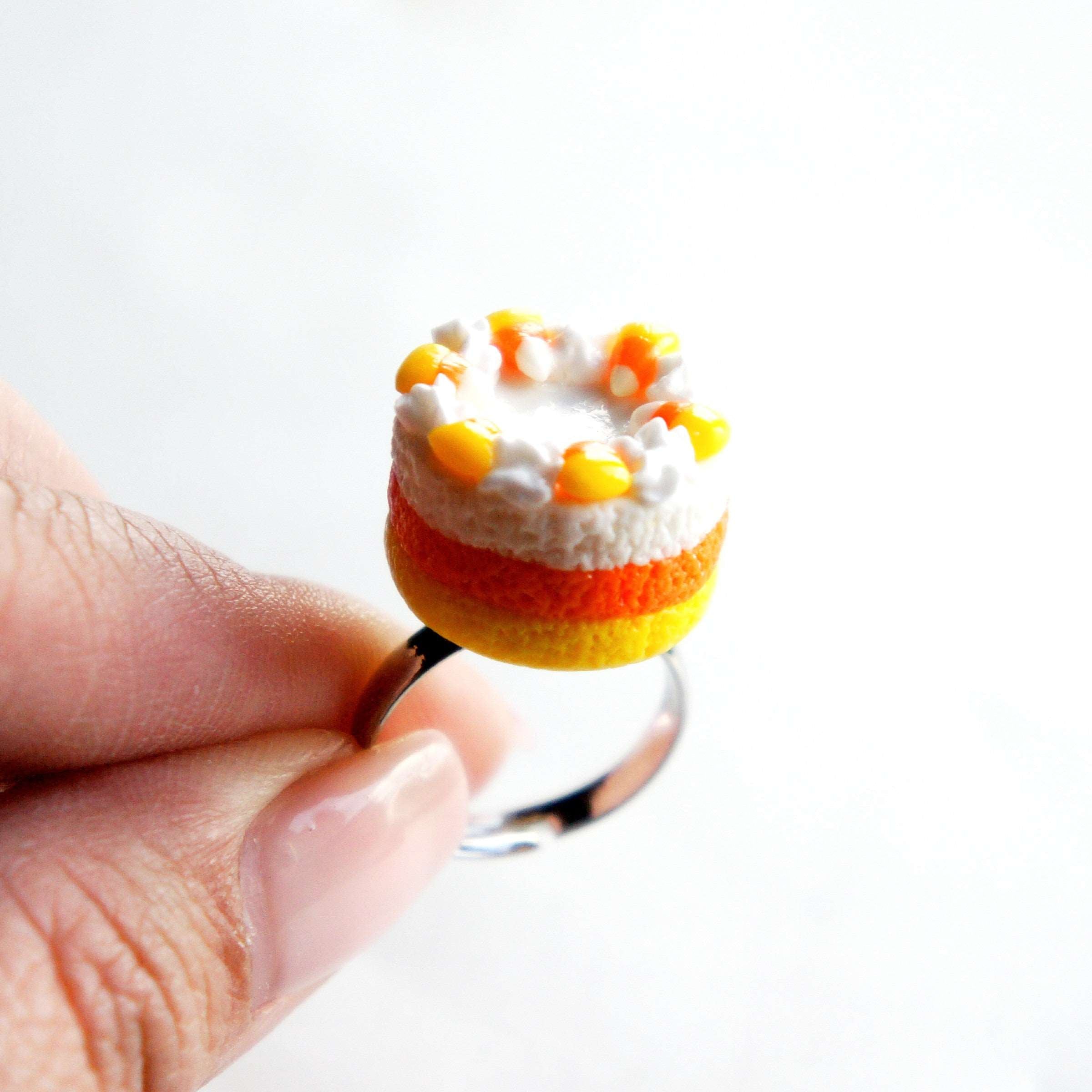 Candycorn Cake Ring - Jillicious charms and accessories