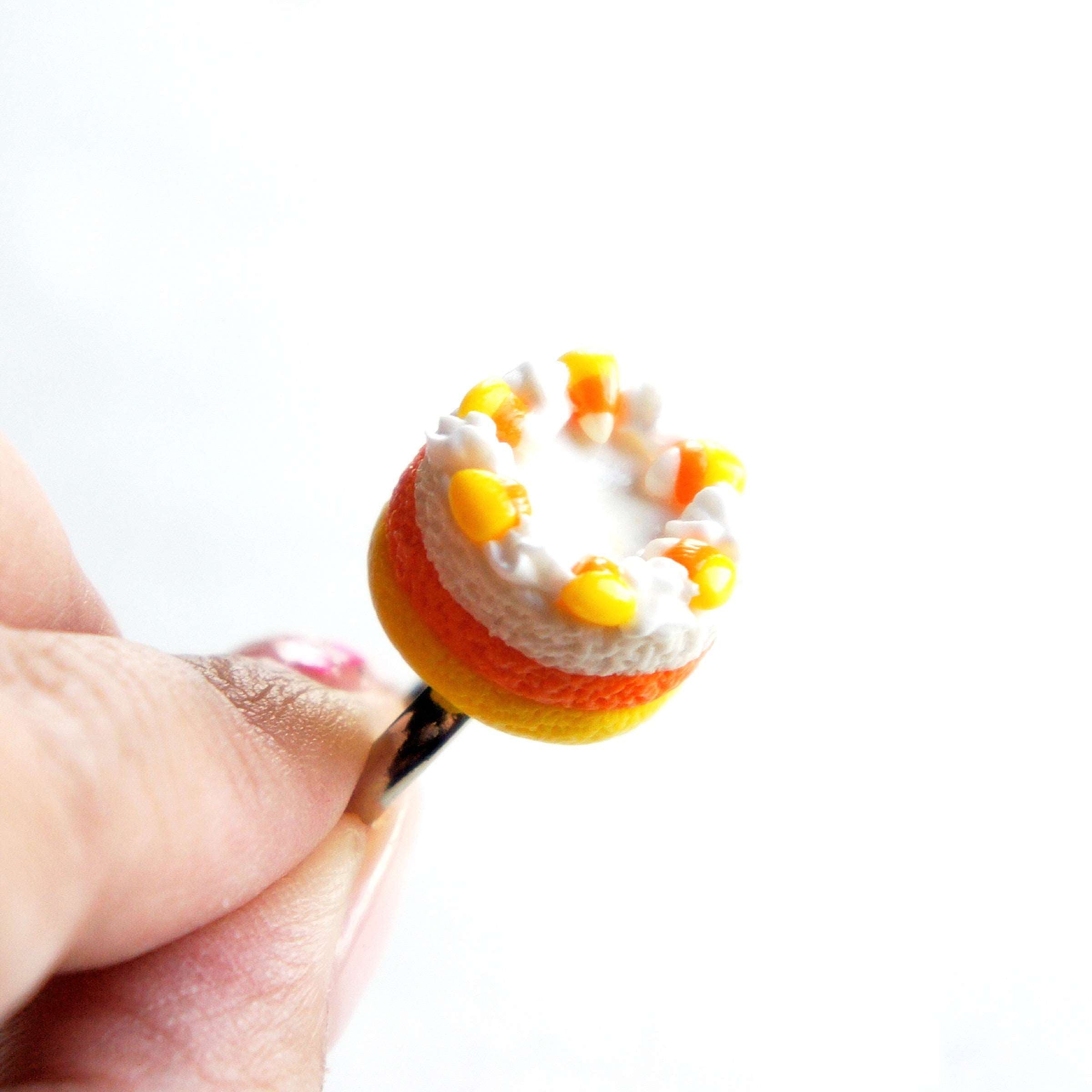 Candycorn Cake Ring - Jillicious charms and accessories