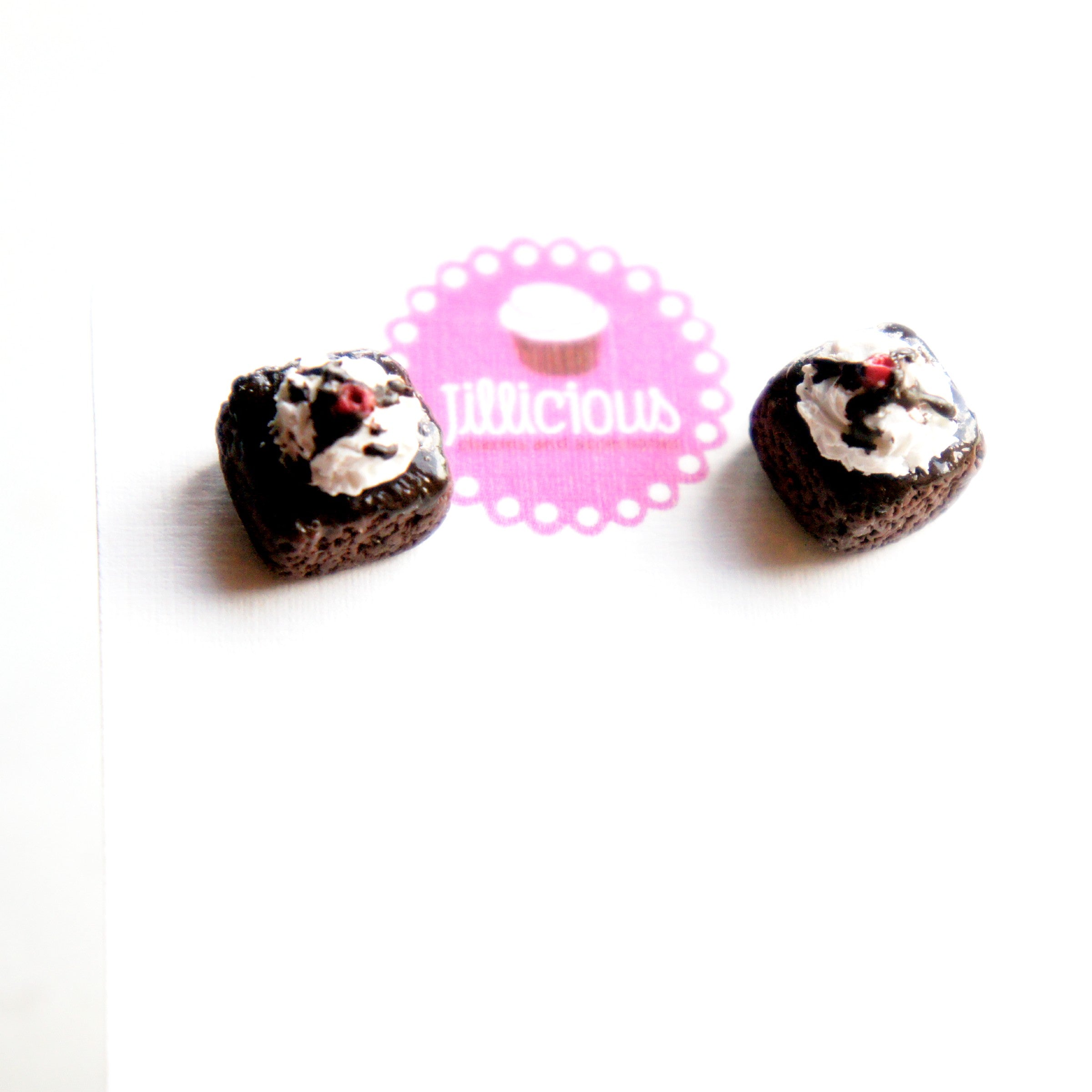 Brownie Sundae Stud Earrings - Jillicious charms and accessories