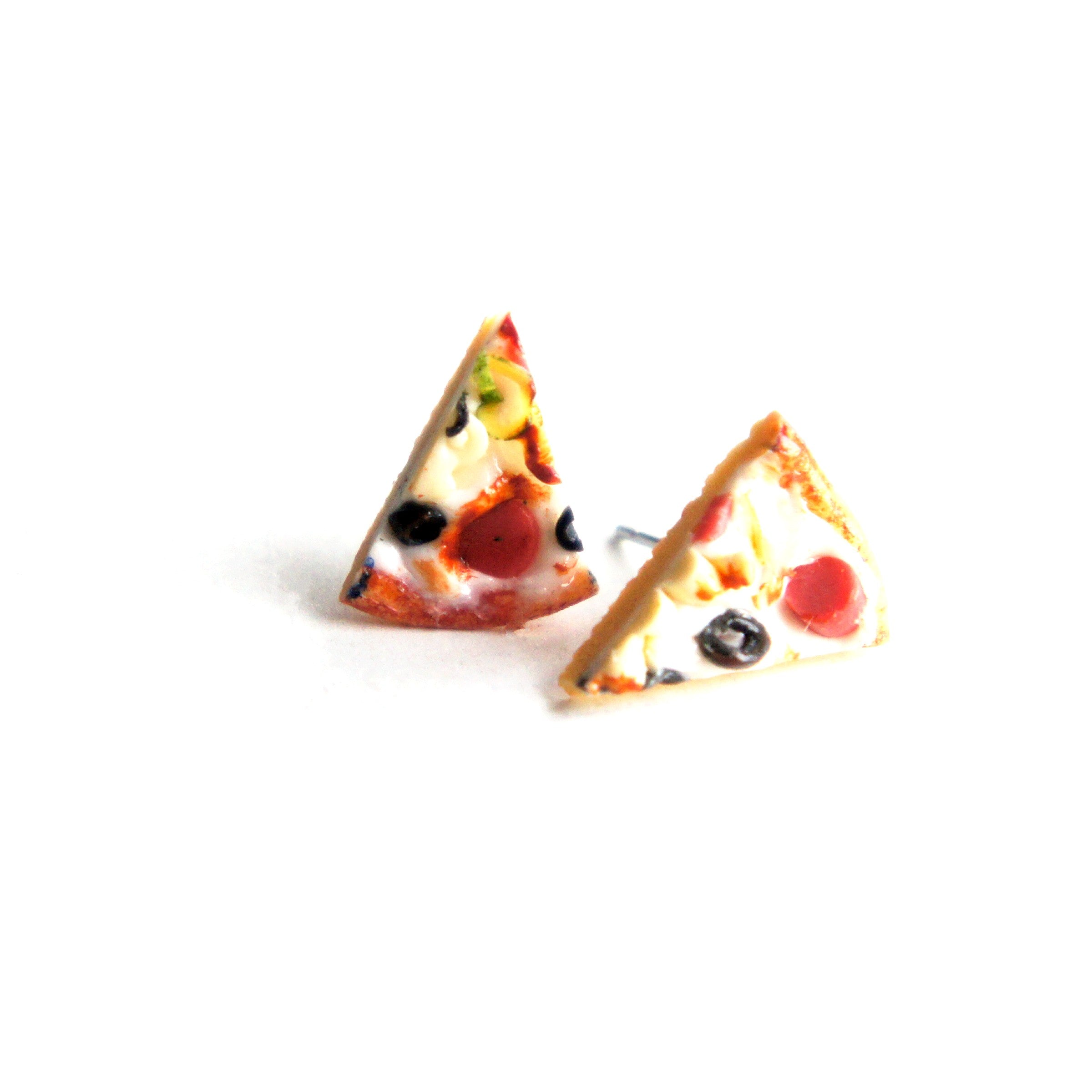 Pizza Stud Earrings - Jillicious charms and accessories