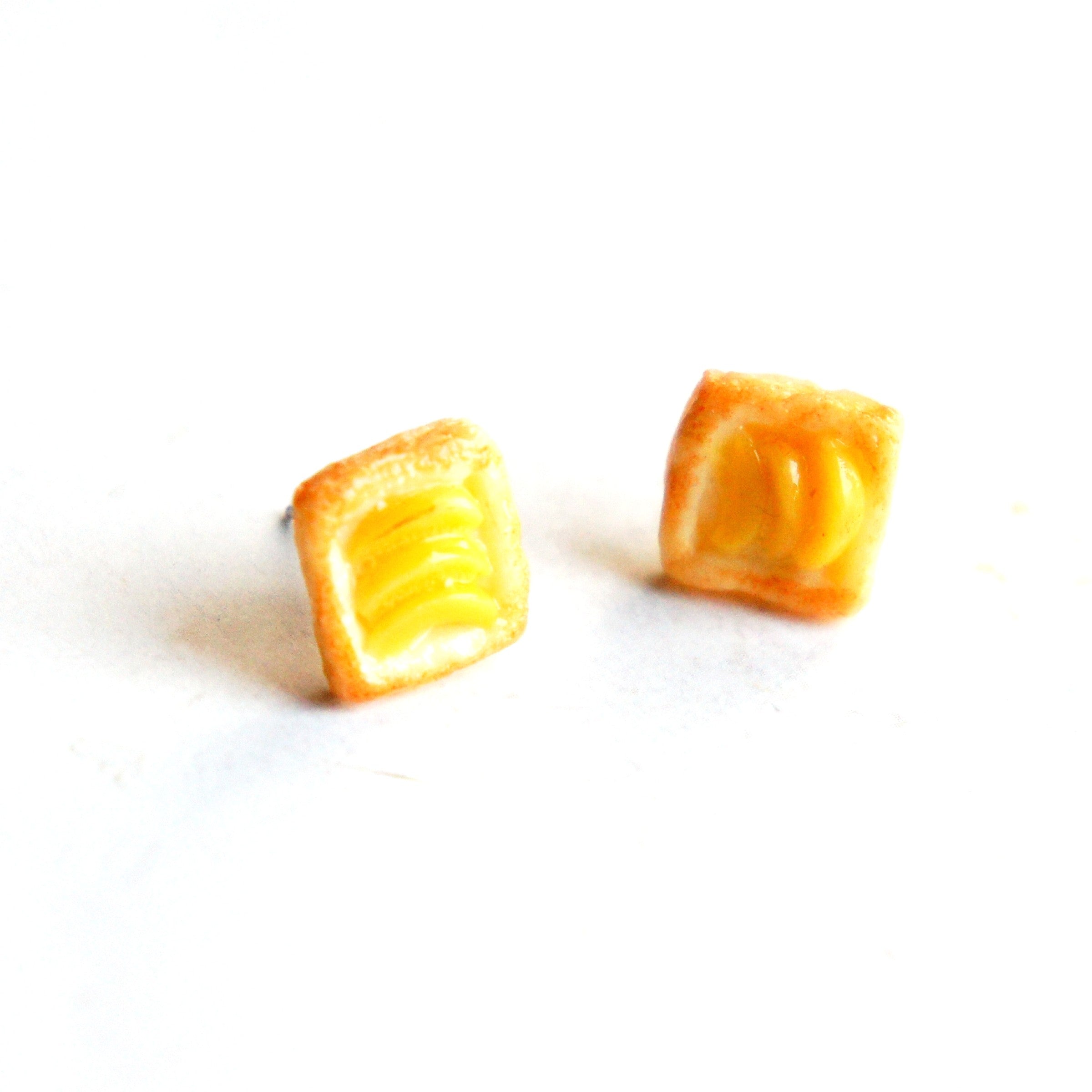 Peach Pastry Stud Earrings - Jillicious charms and accessories