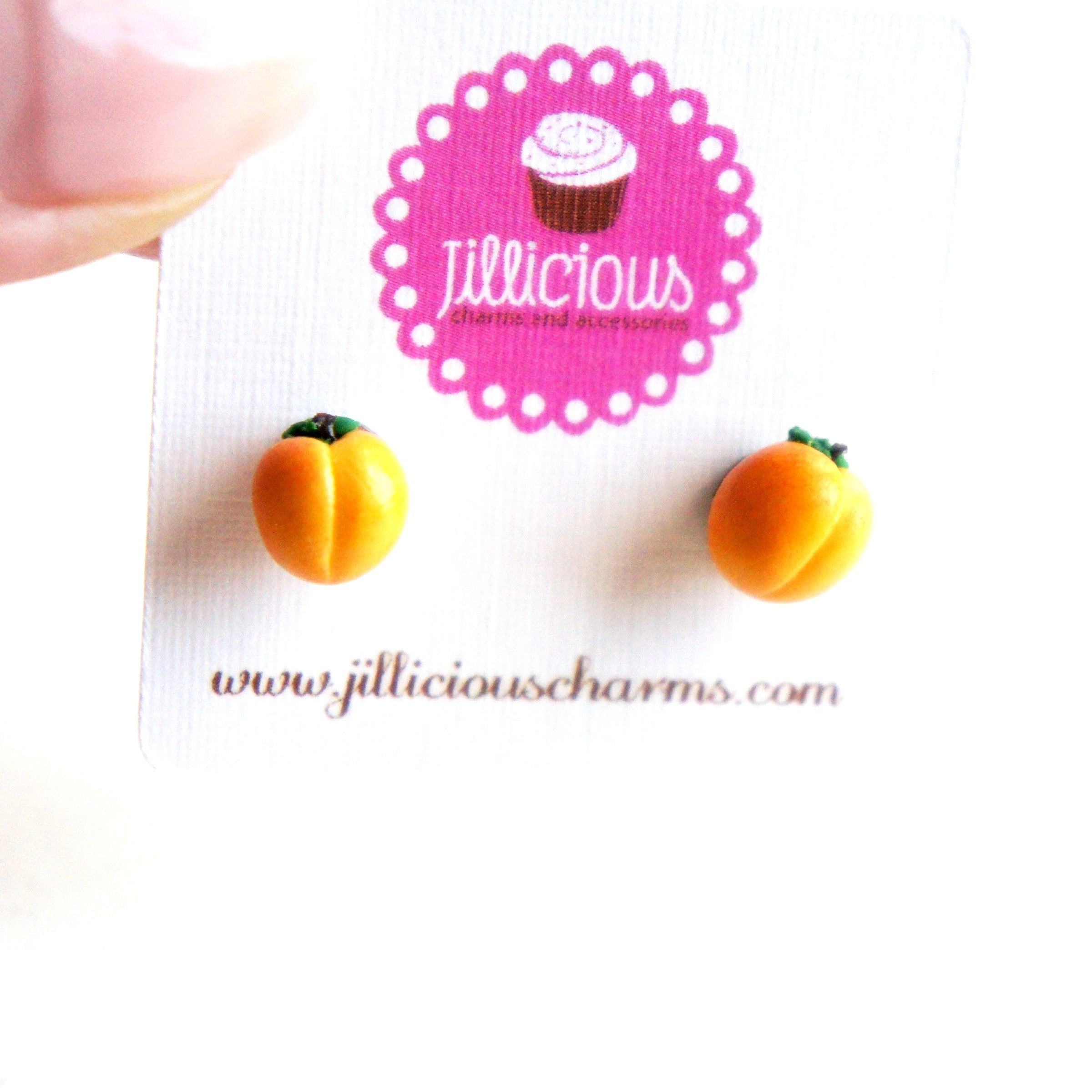 Peach Stud Earrings - Jillicious charms and accessories