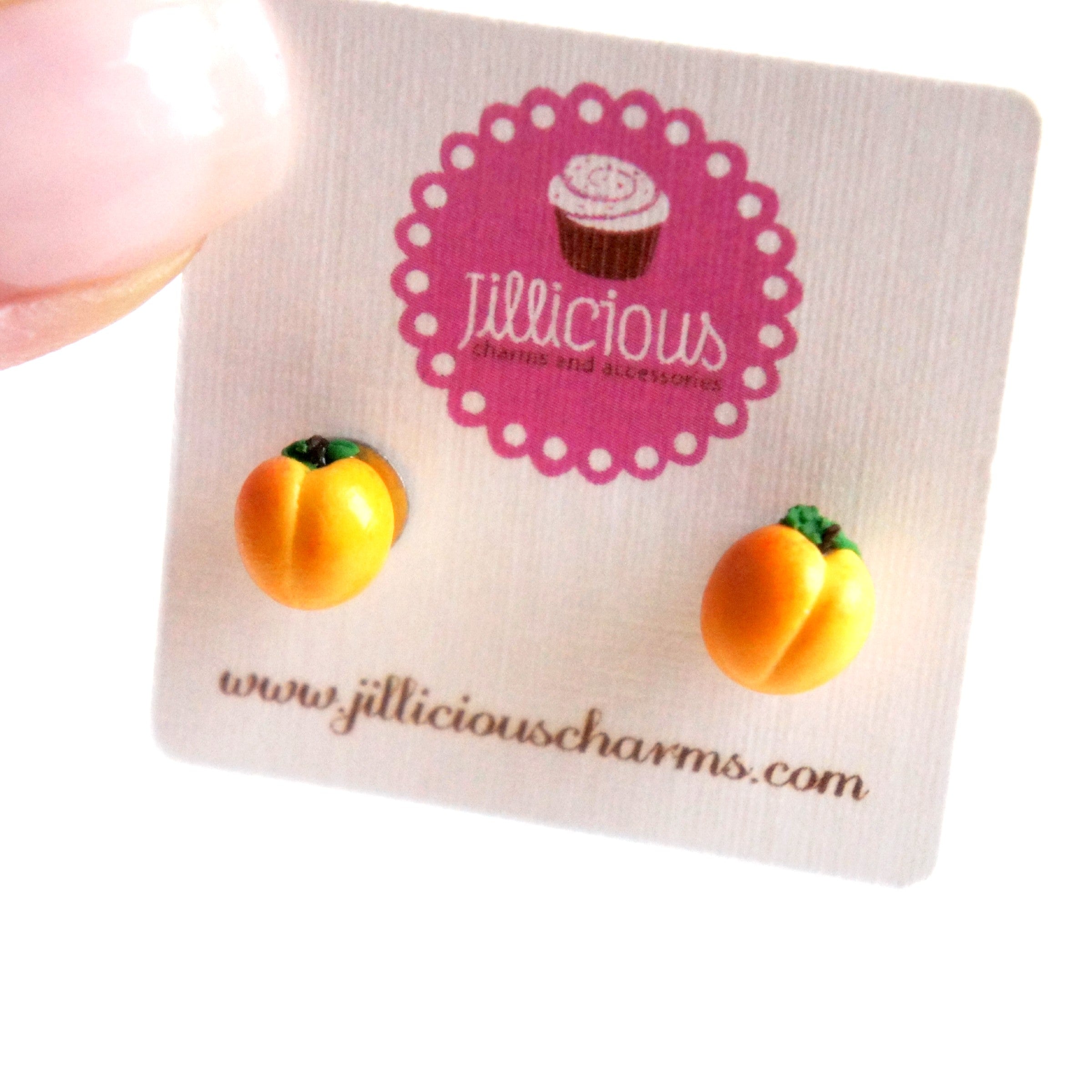 Peach Stud Earrings - Jillicious charms and accessories