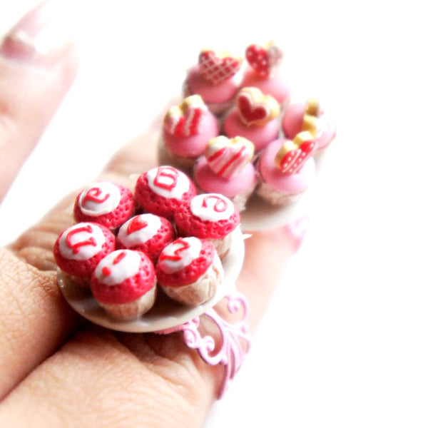 Valentine's Day Cupcakes Ring - Jillicious charms and accessories