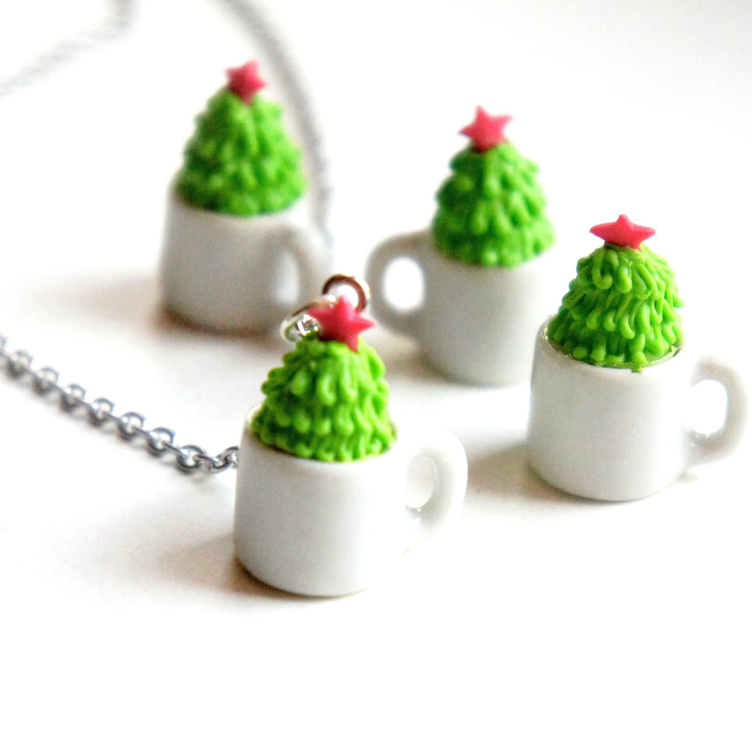 Christmas Tree Mug Necklace - Jillicious charms and accessories